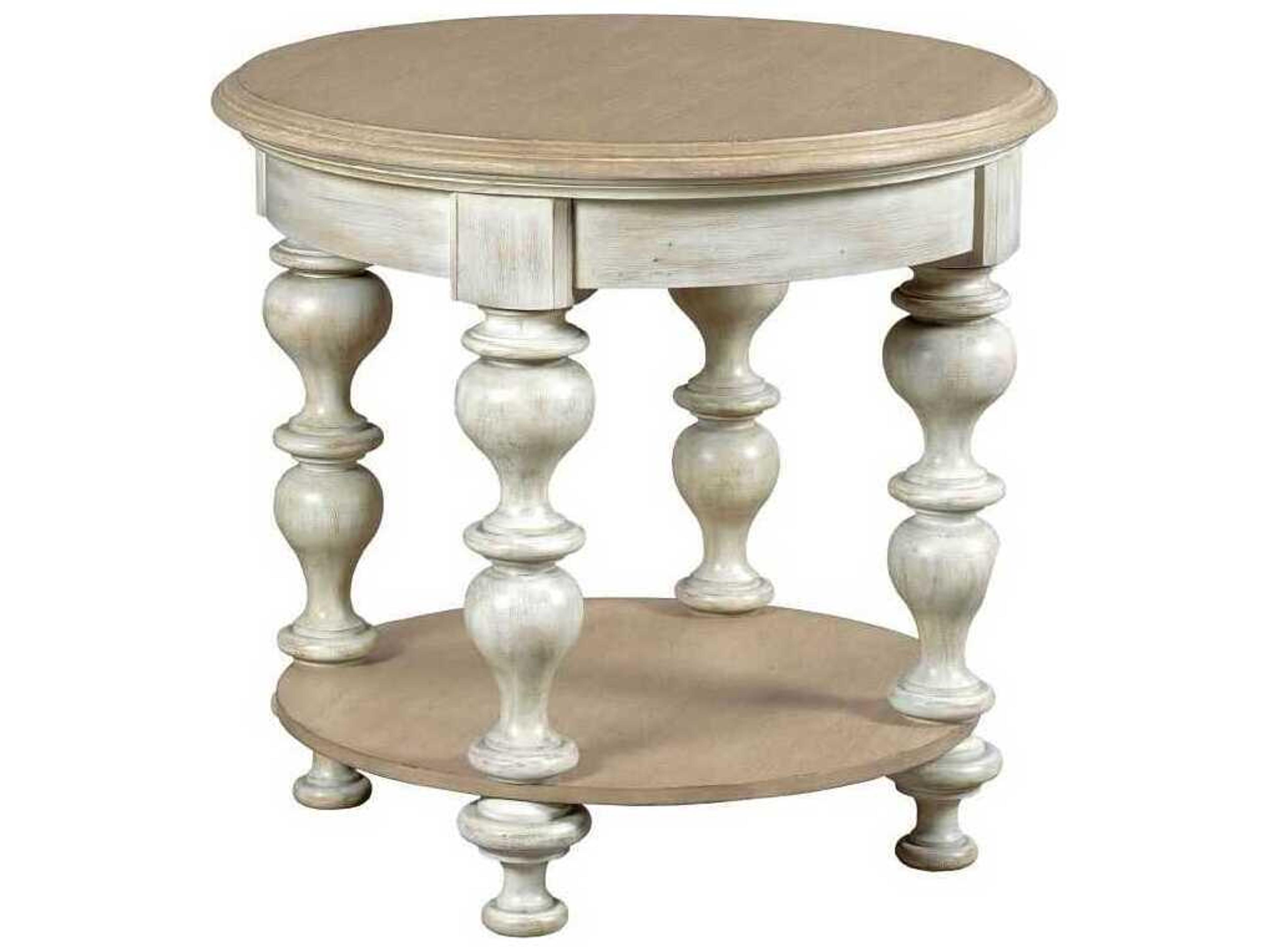 American Drew Litchfield Blakeney Round Driftwood End Table