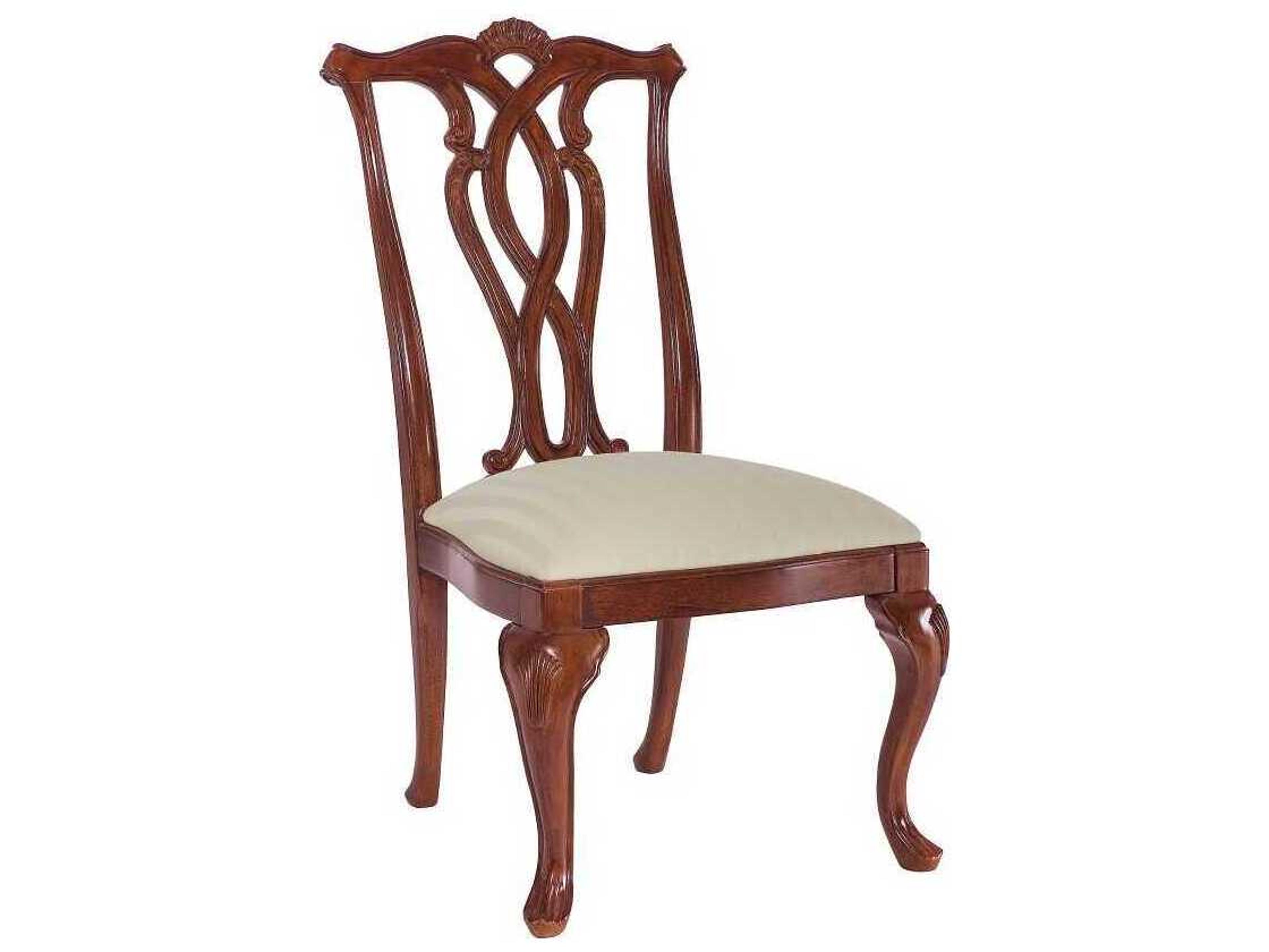 American Drew Cherry Grove Wood Upholstered Armless Dining Chair