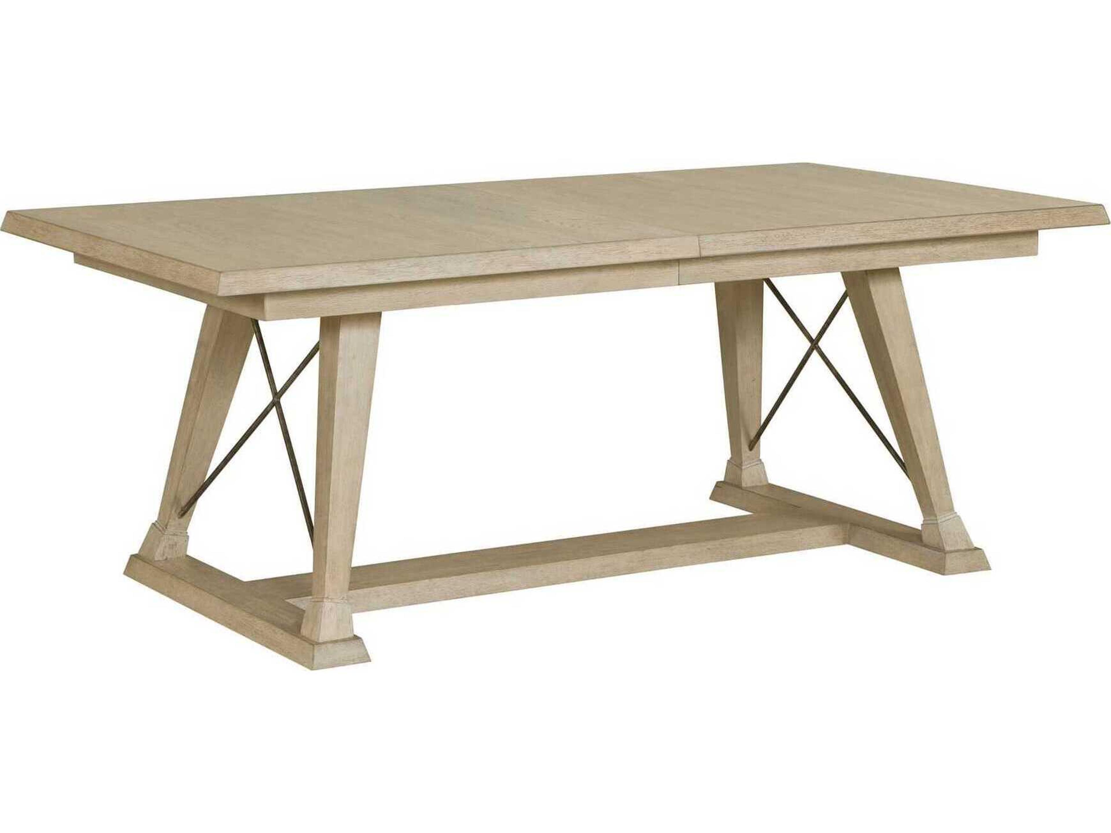 American Drew Vista Clayton Rectangular Wood Oyster Dining Table