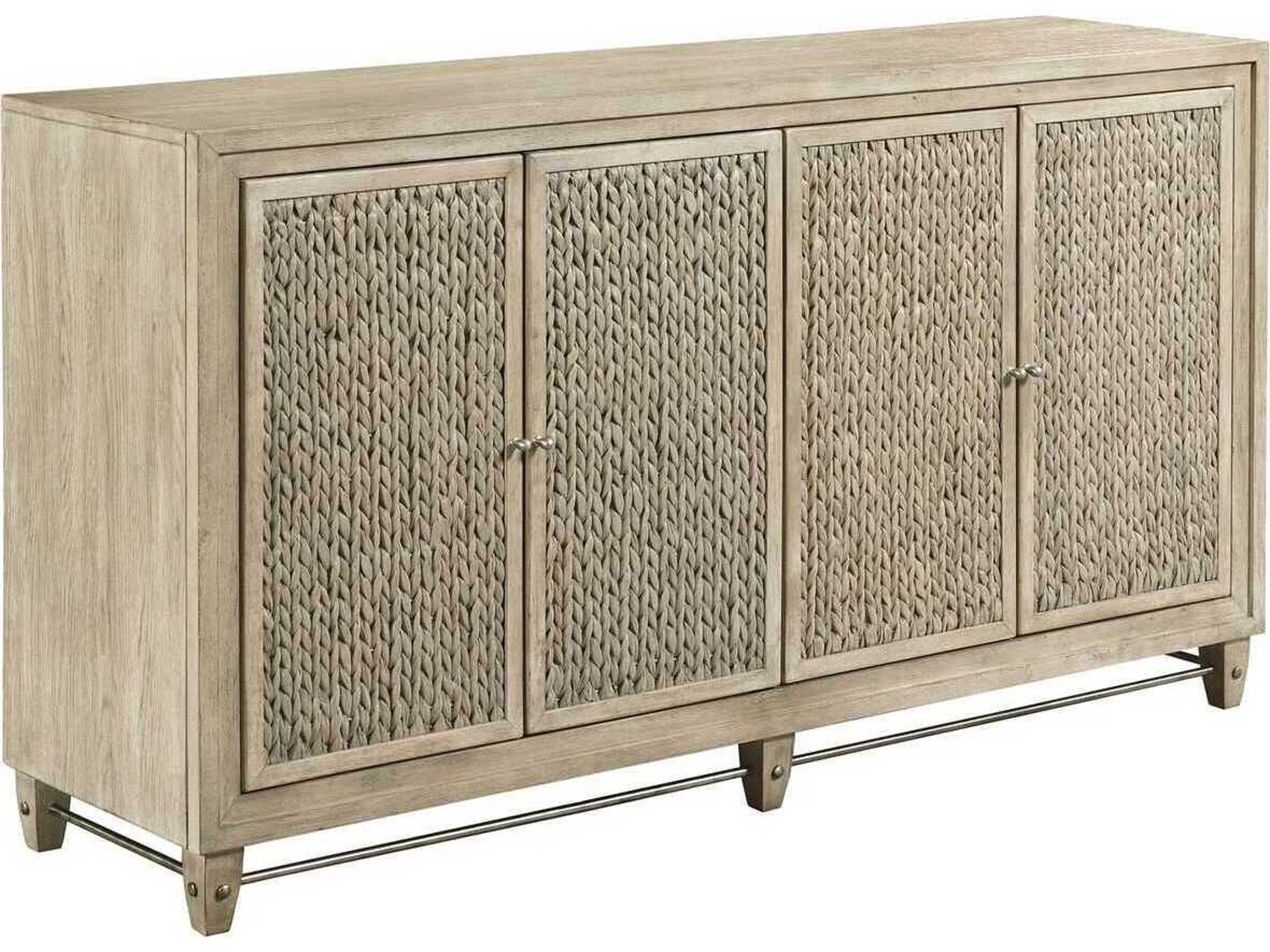American Drew Vista Sterling 64" Hardwood Oyster Sideboard