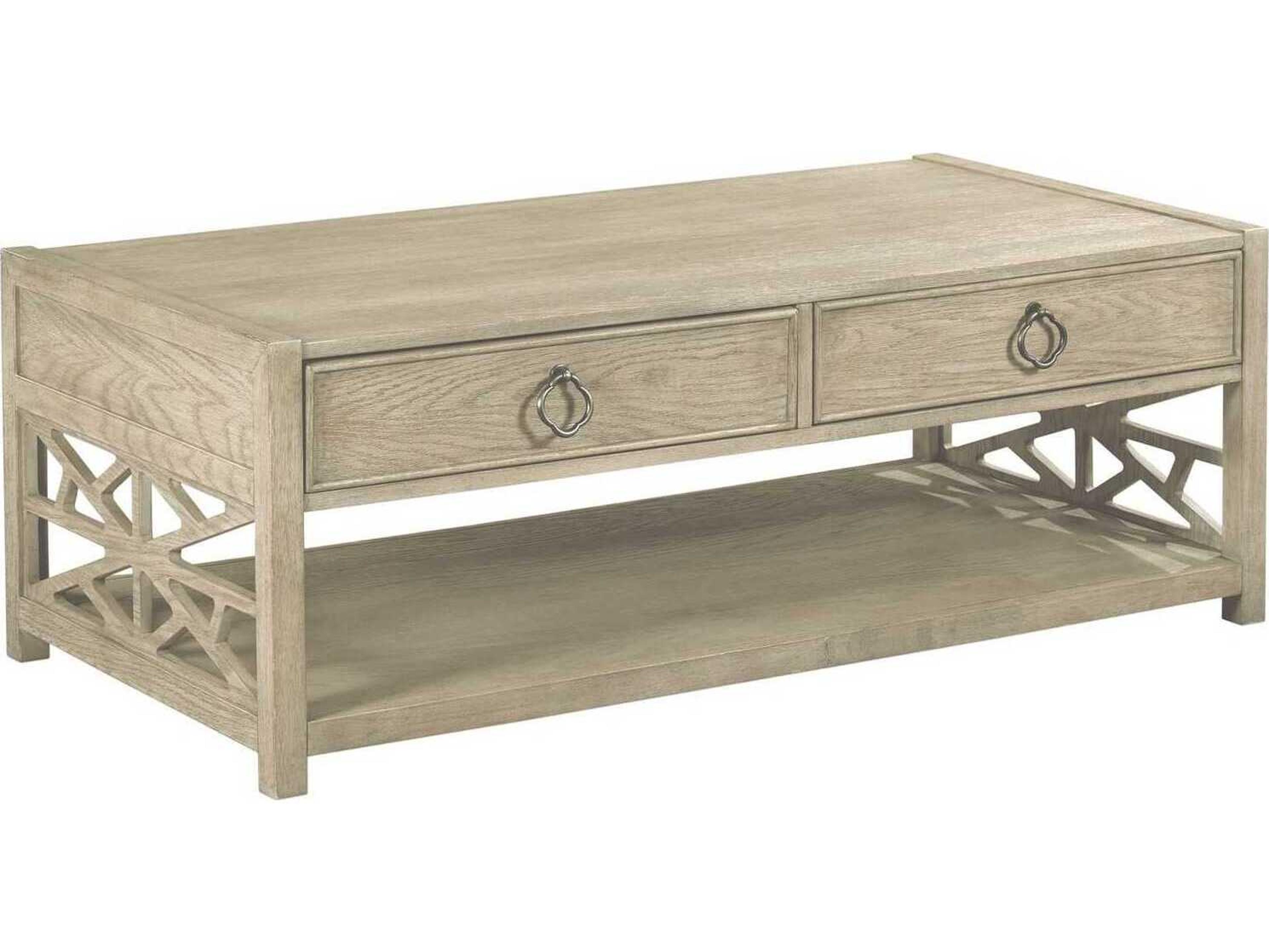 American Drew Vista Biscayne Rectangular Wood Oyster Coffee Table
