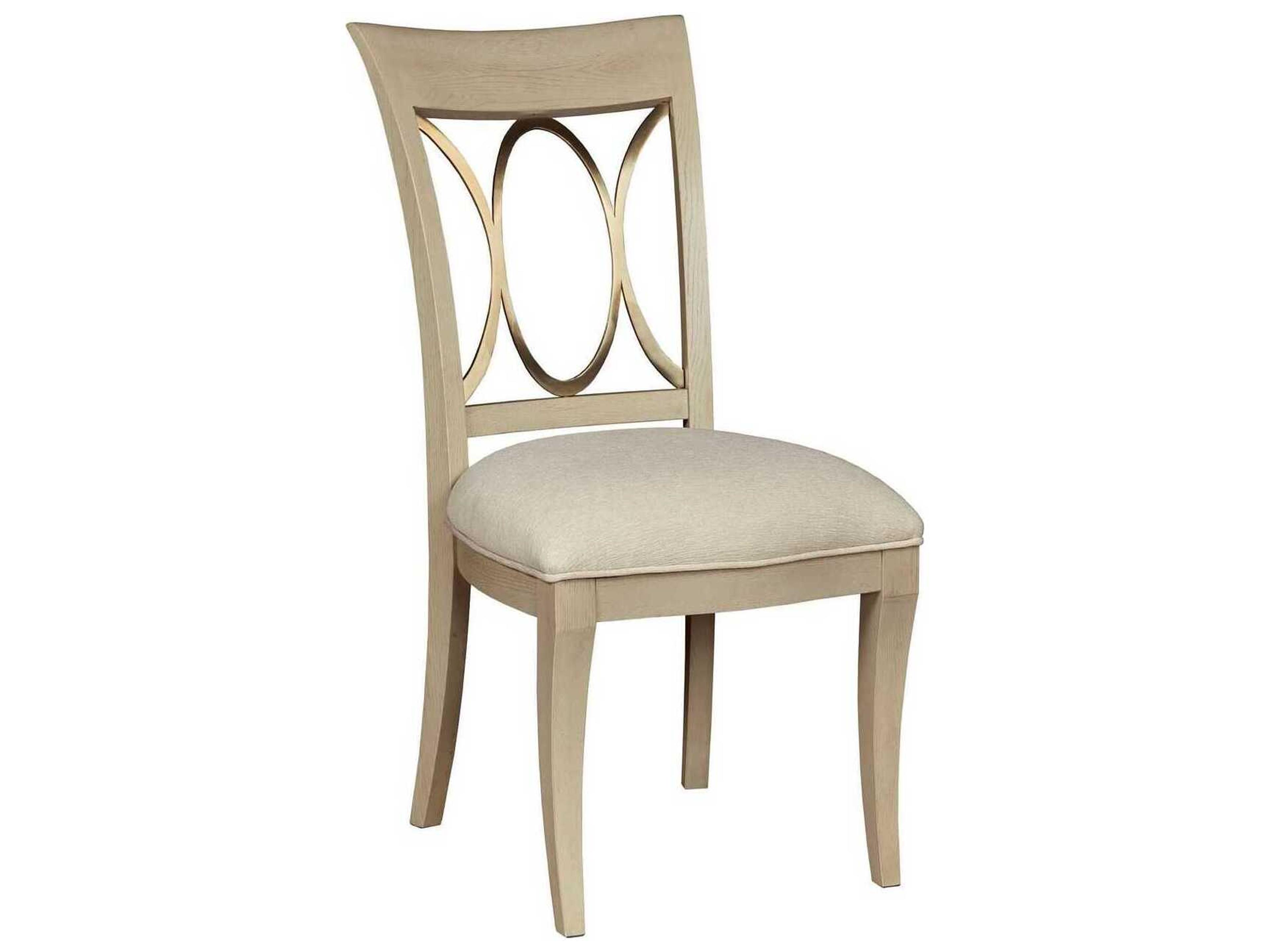 American Drew Lenox Hardwood Beige Upholstered Armless Dining Chair