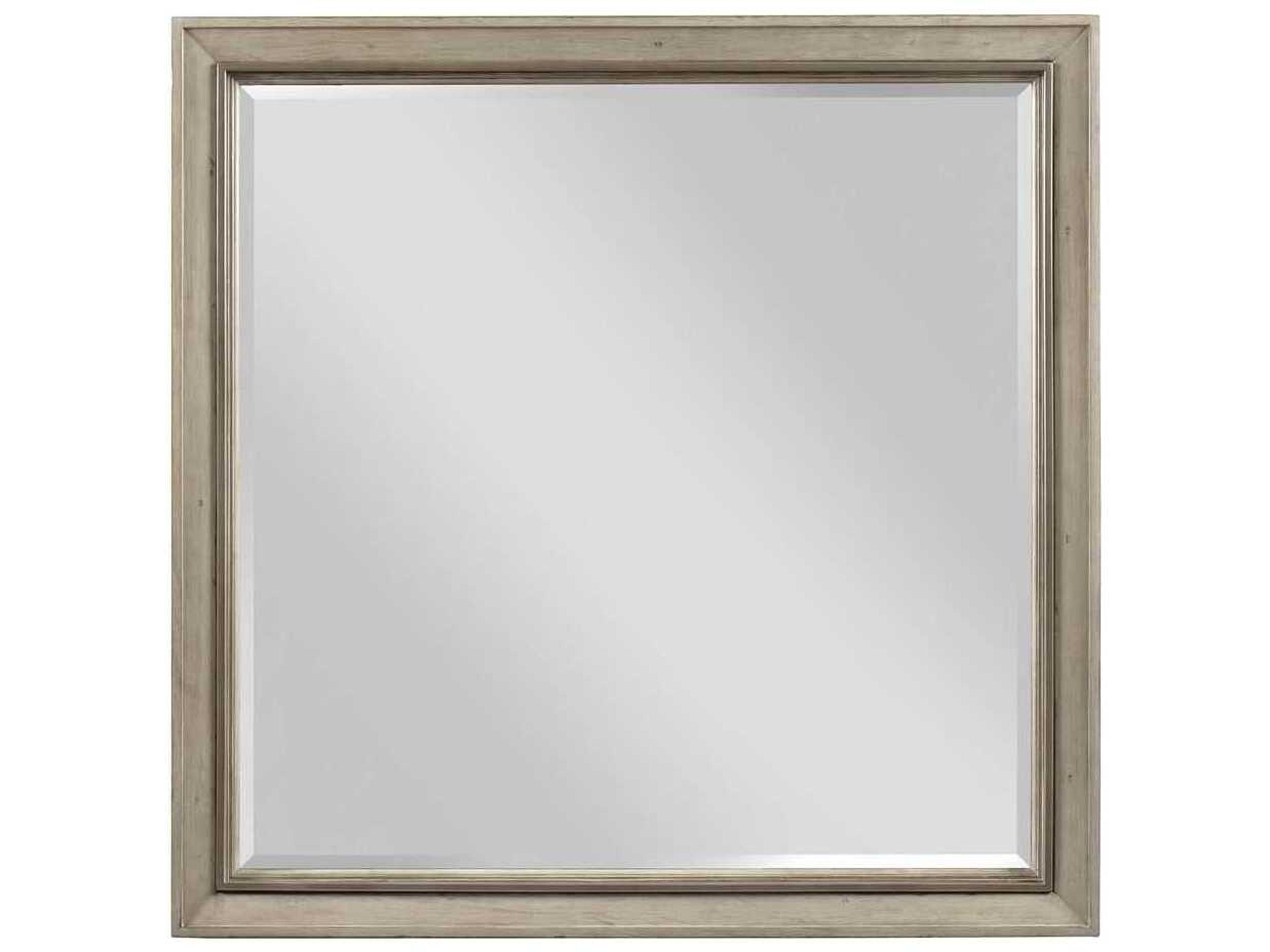 American Drew West Fork Parks Aged Taupe Square Wall Mirror