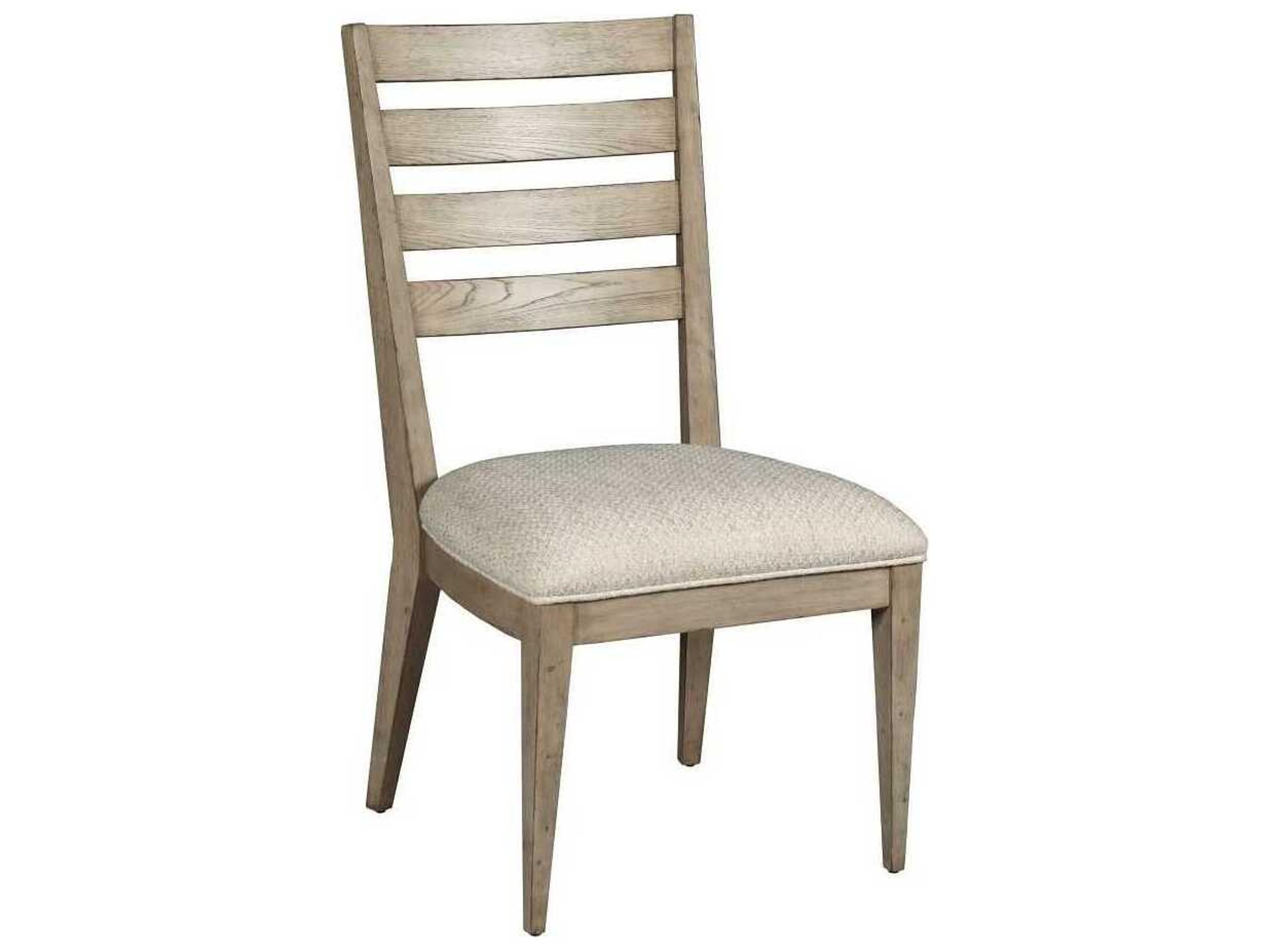 American Drew West Fork Brinkley Elm Wood Brown Upholstered Armless Dining Chair