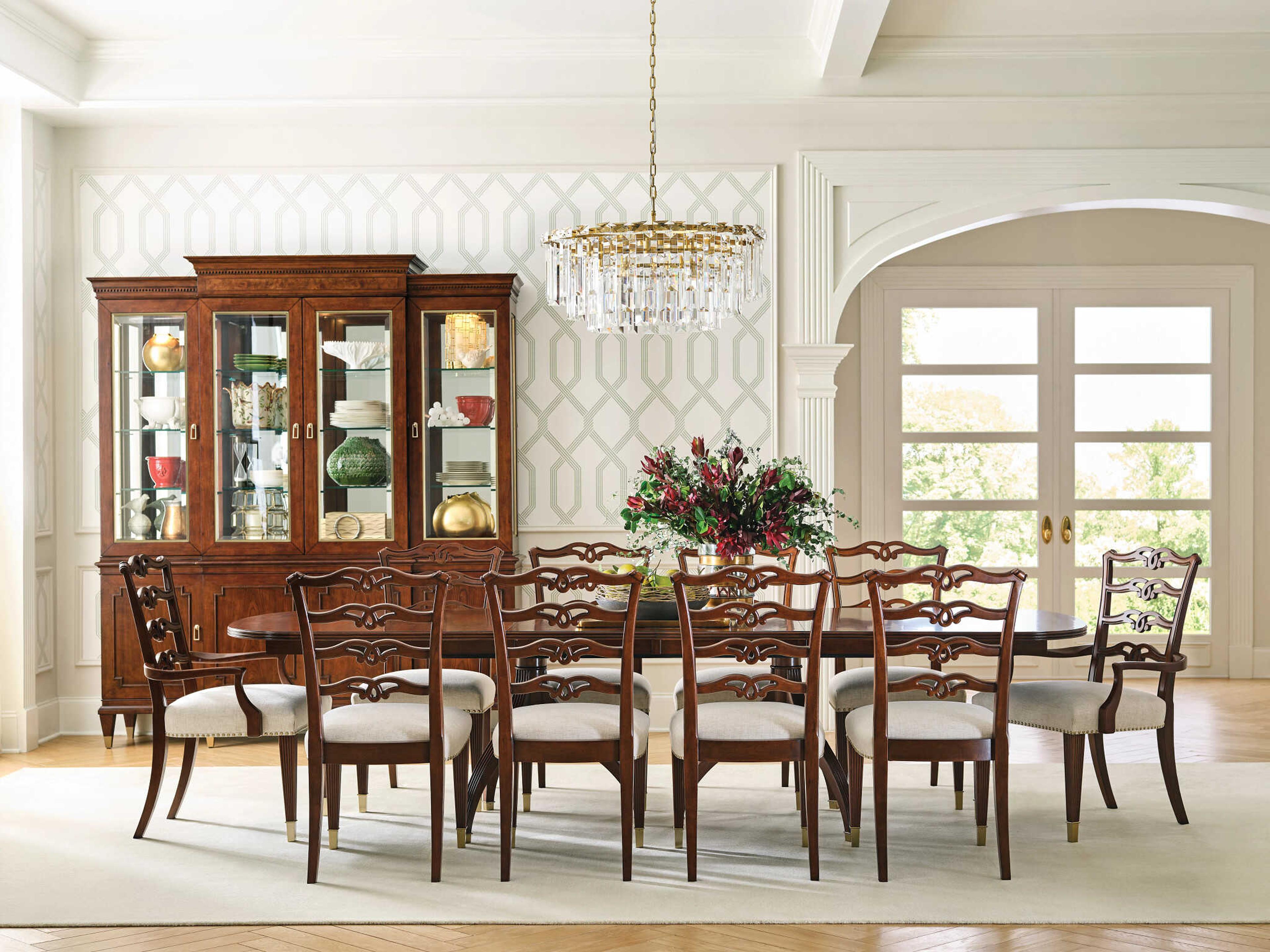 American Drew Addison Cherry Wood Dining Room Set