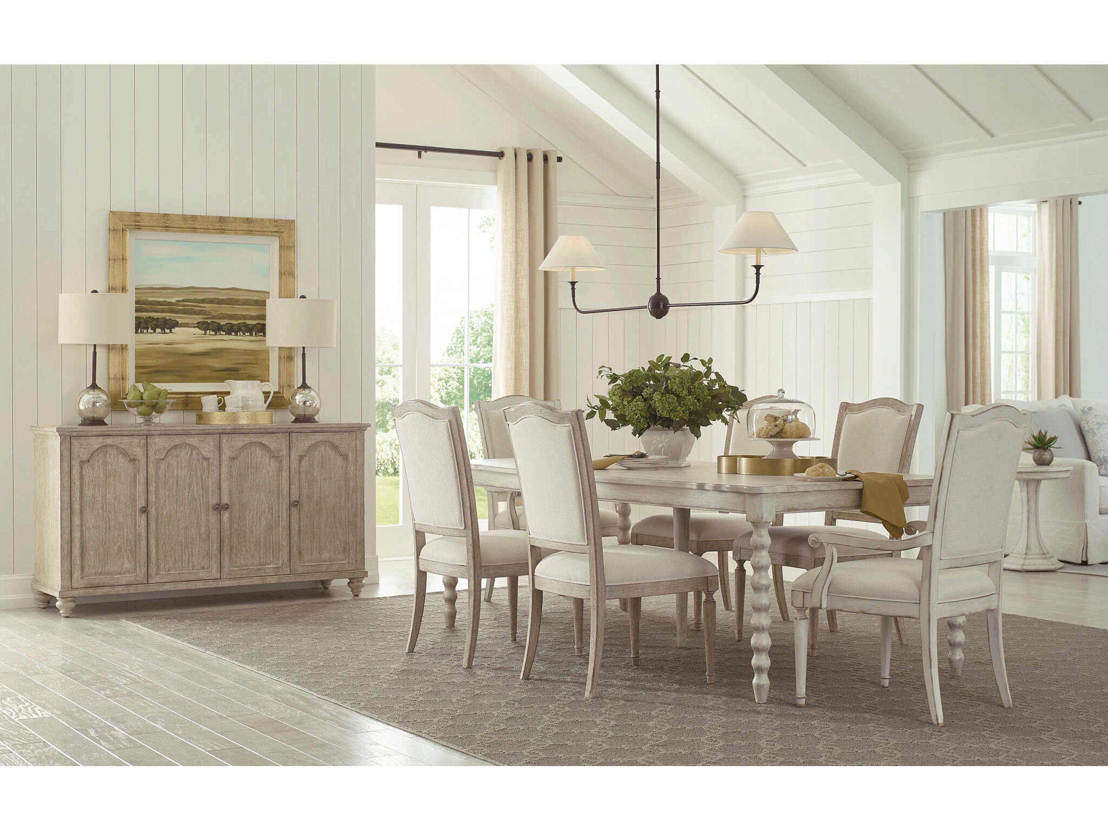 American Drew Cambric Oak Wood Dining Room Set