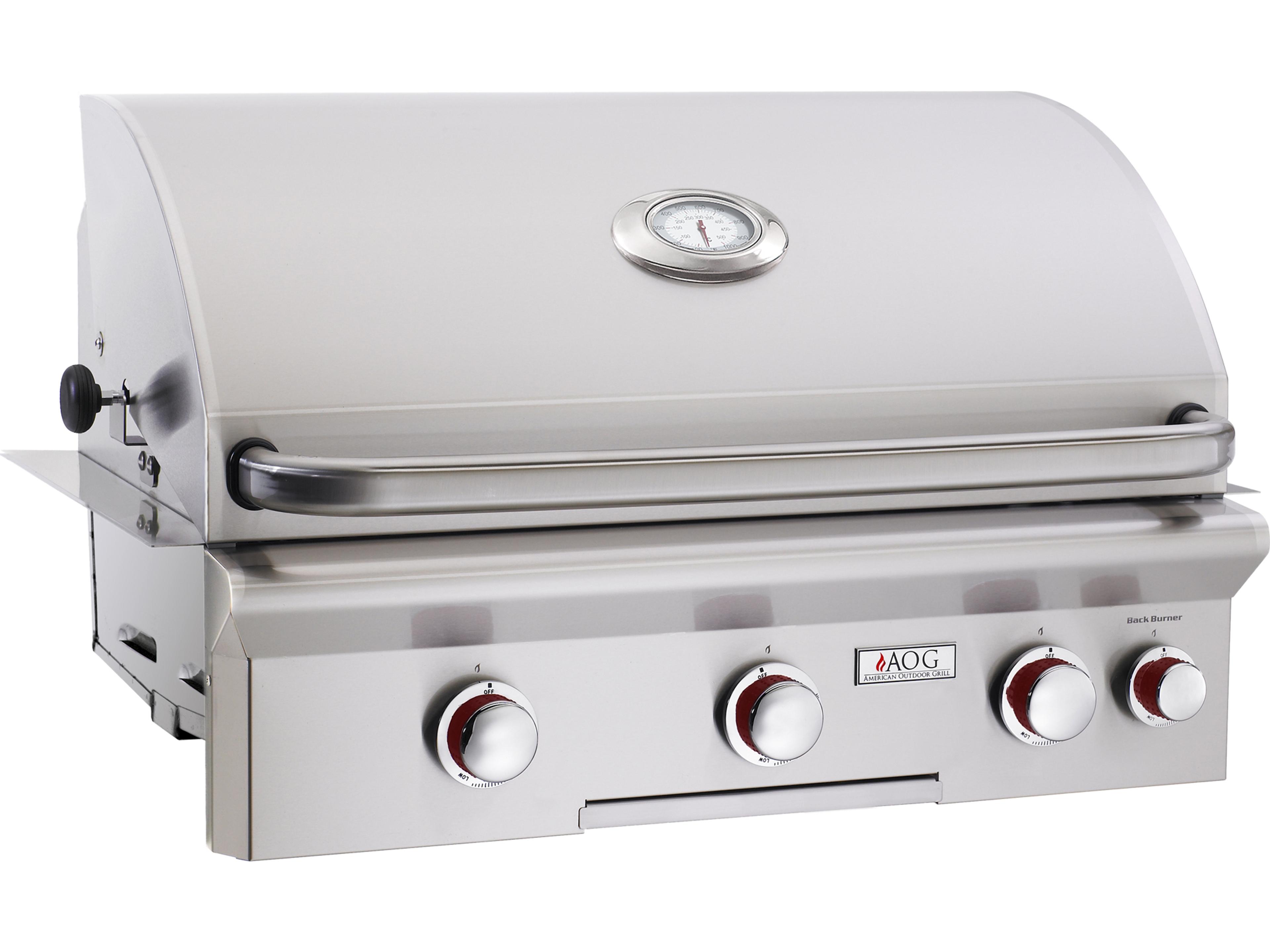 AOG T Series Built-in 30'' BBQ Grill with Rotisserie and Back Burner