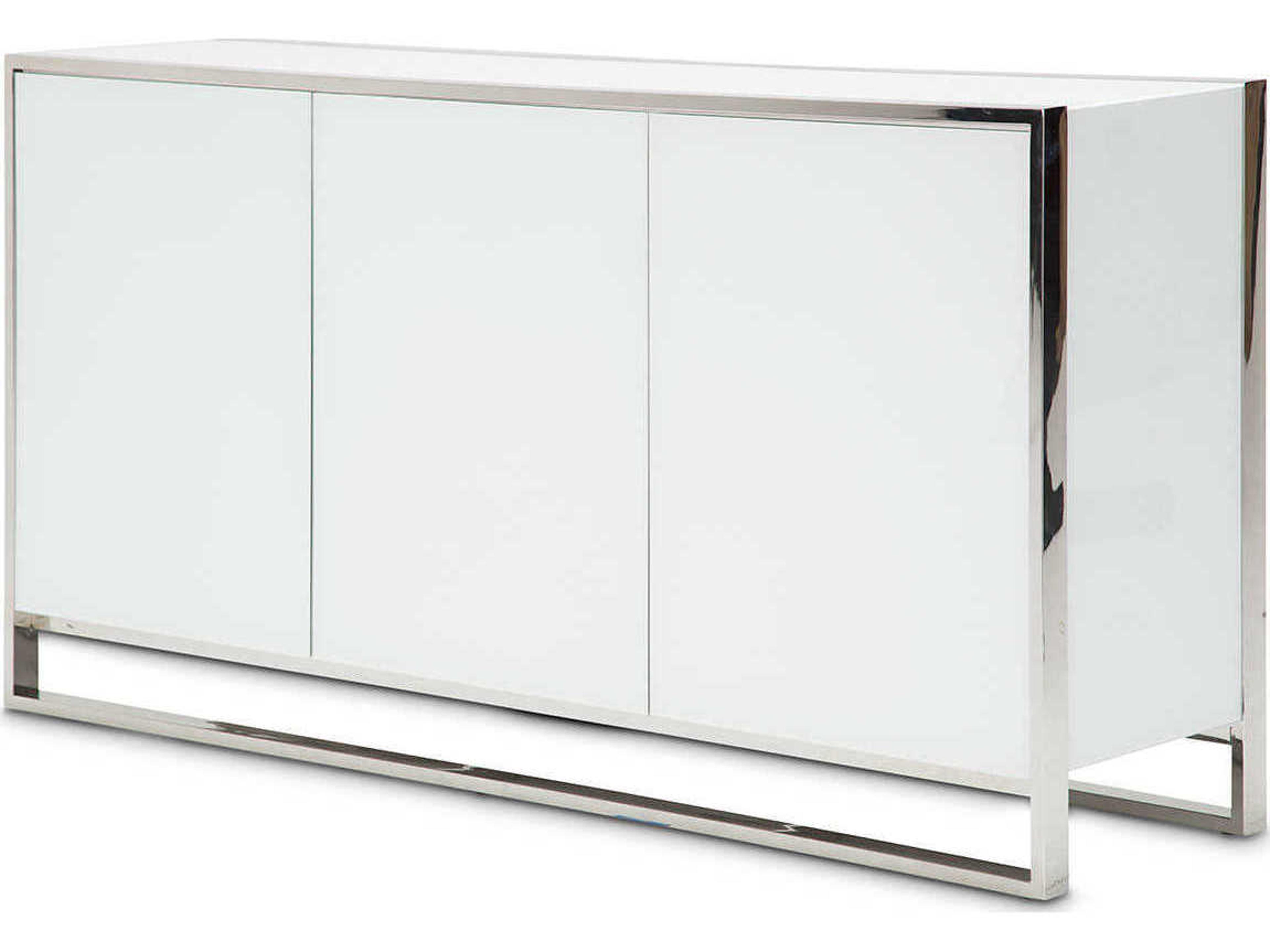 Michael Amini State St 72" Glossy White Sideboard