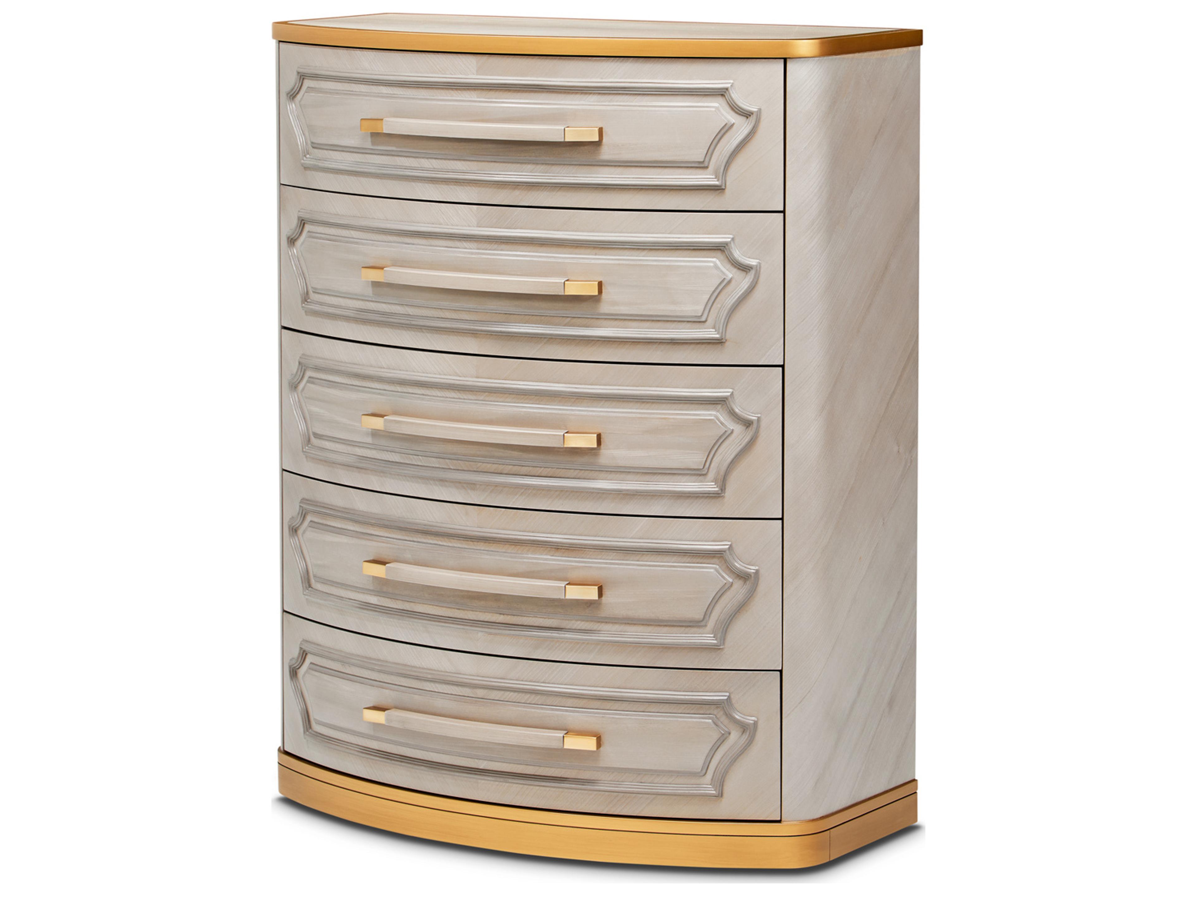 Michael Amini St. Charles Gray Poplar Wood Accent Chest