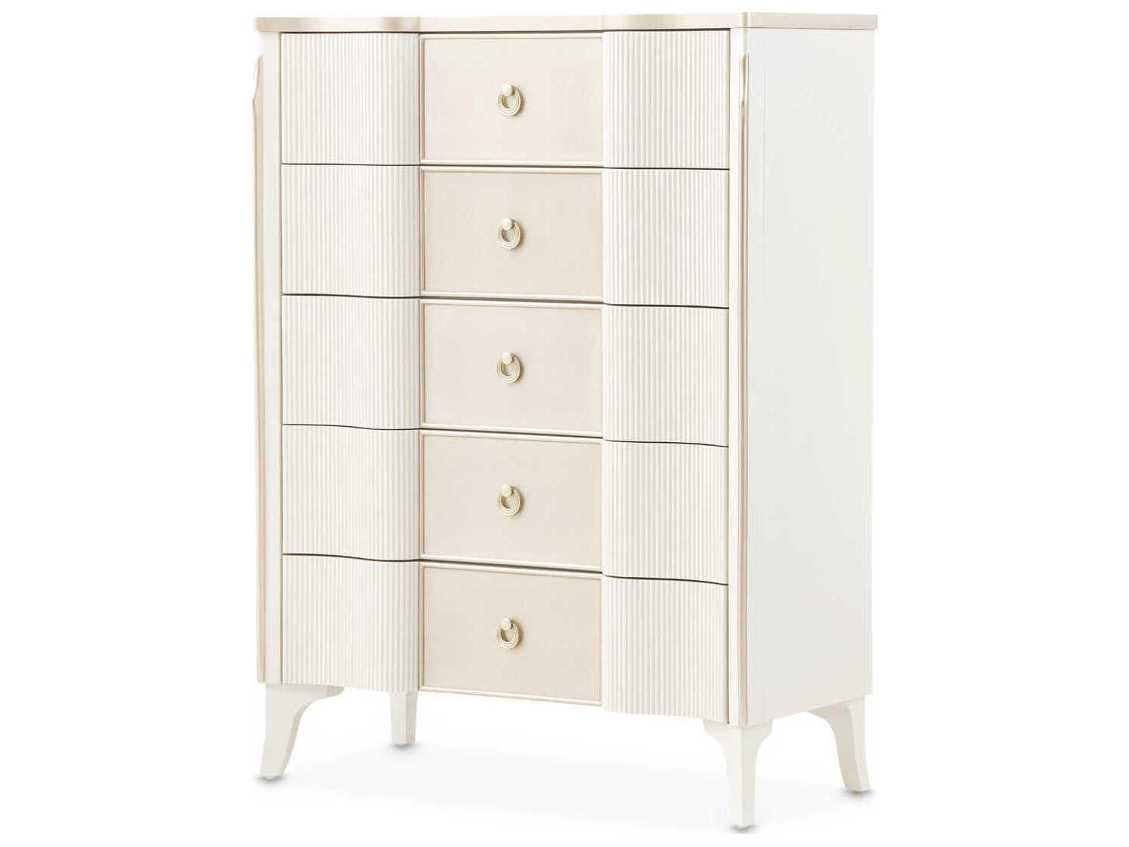 Michael Amini La Marisia White Poplar Wood Accent Chest