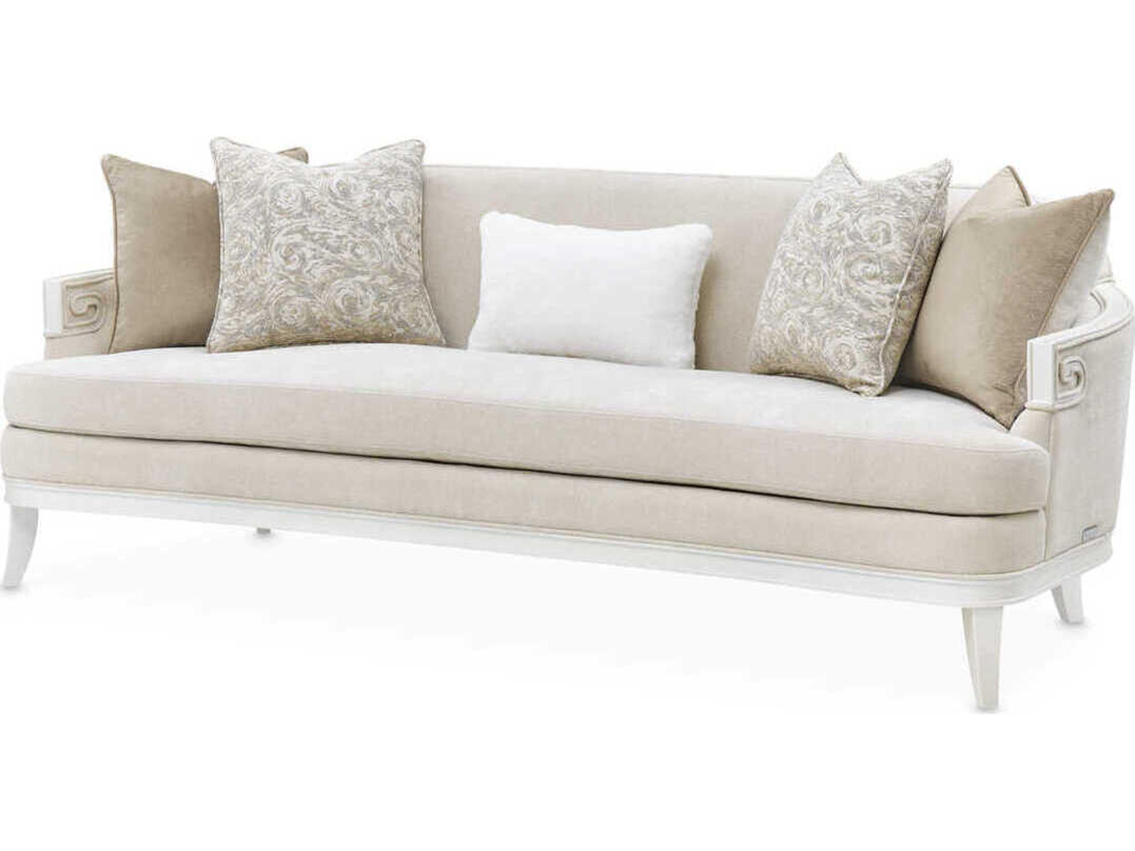 Michael Amini La Marisia Cream Upholstered Sofa