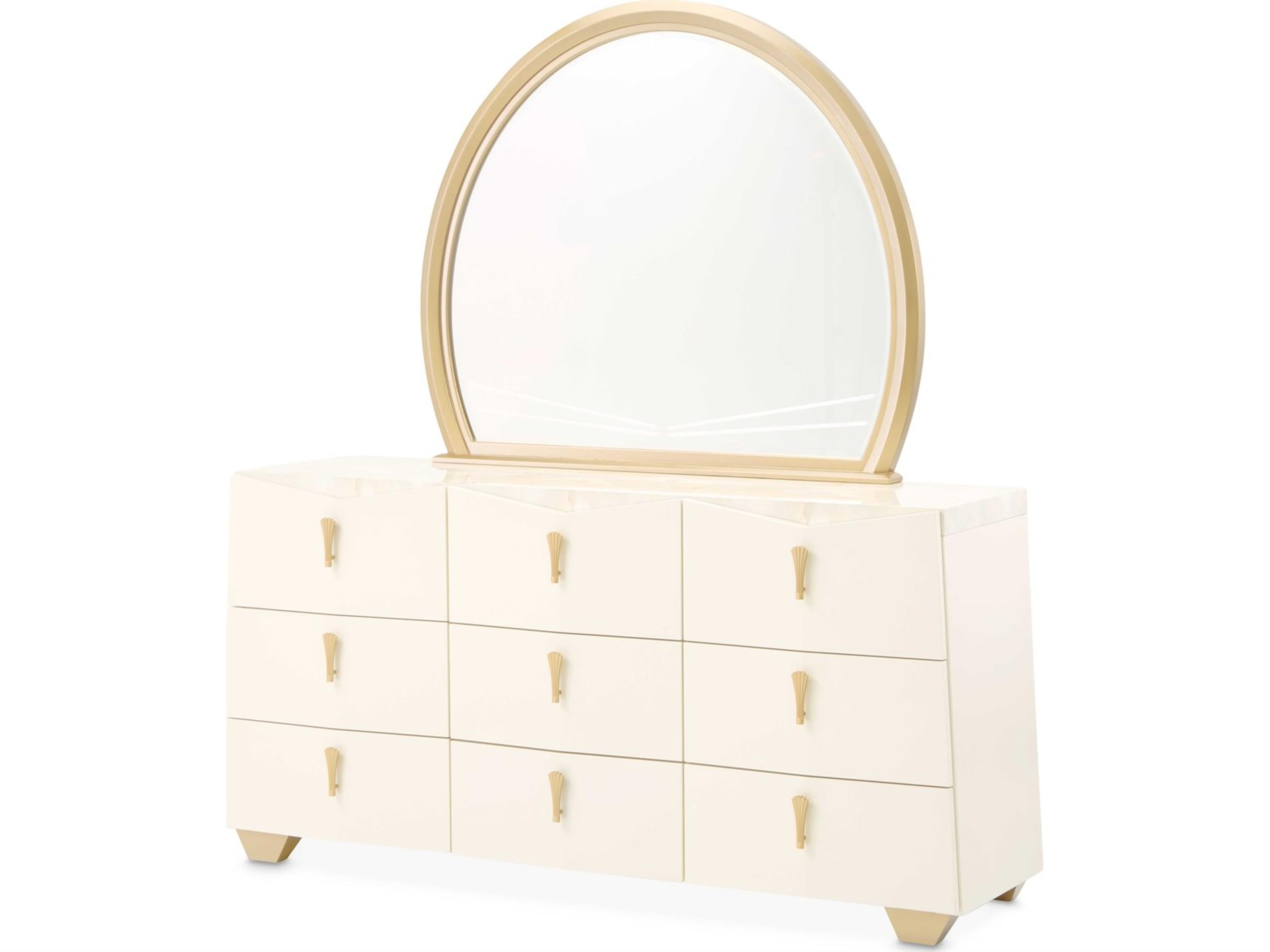 Michael Amini Fantosini White Poplar Wood Dresser