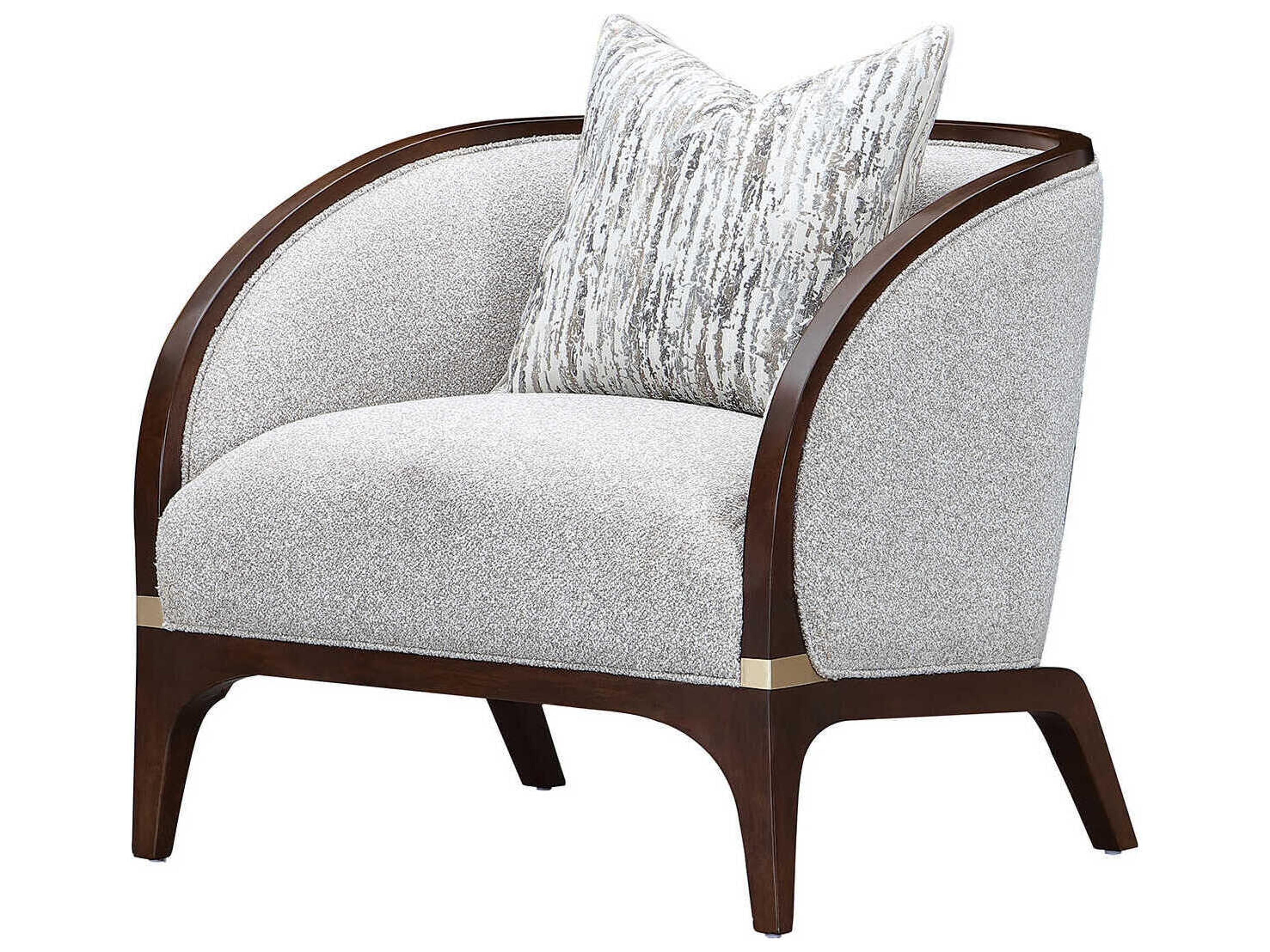 Michael Amini Houston Gray Accent Chair