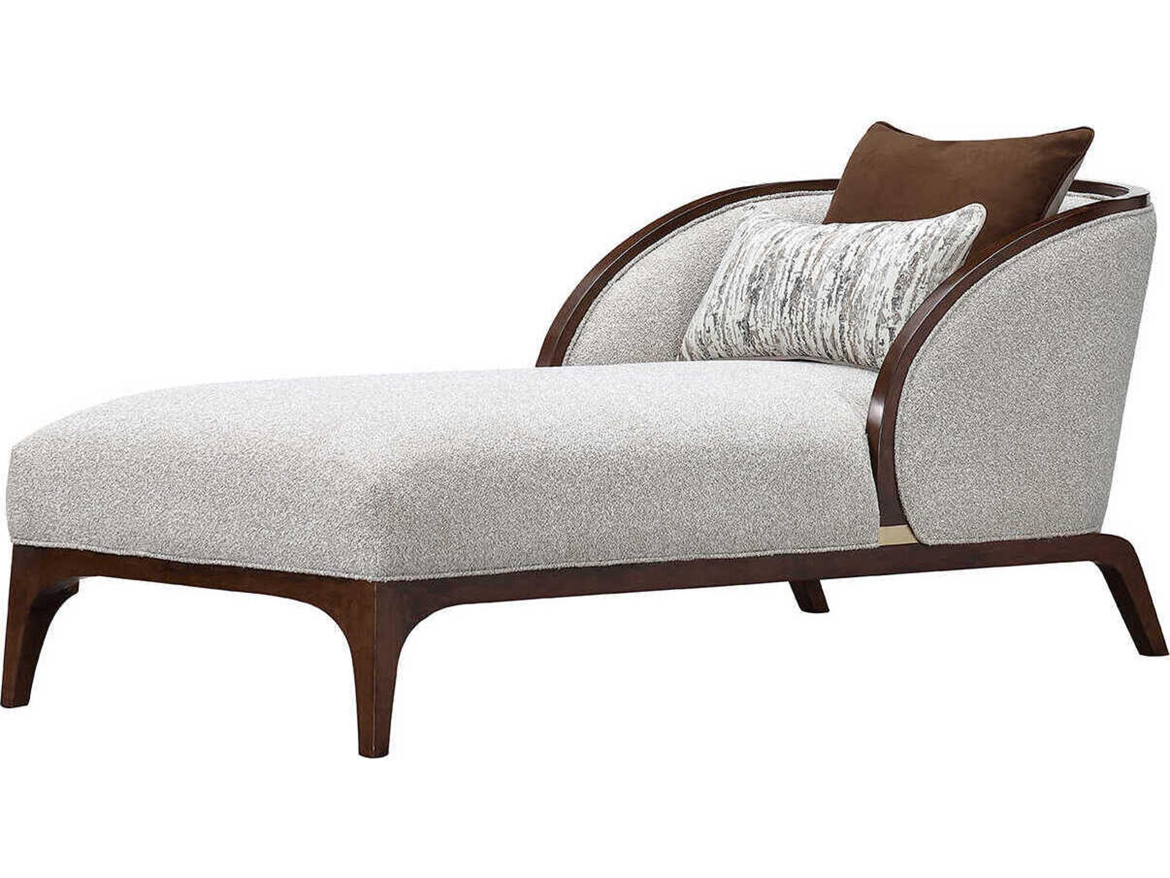 Michael Amini Houston Gray Upholstered Chaise
