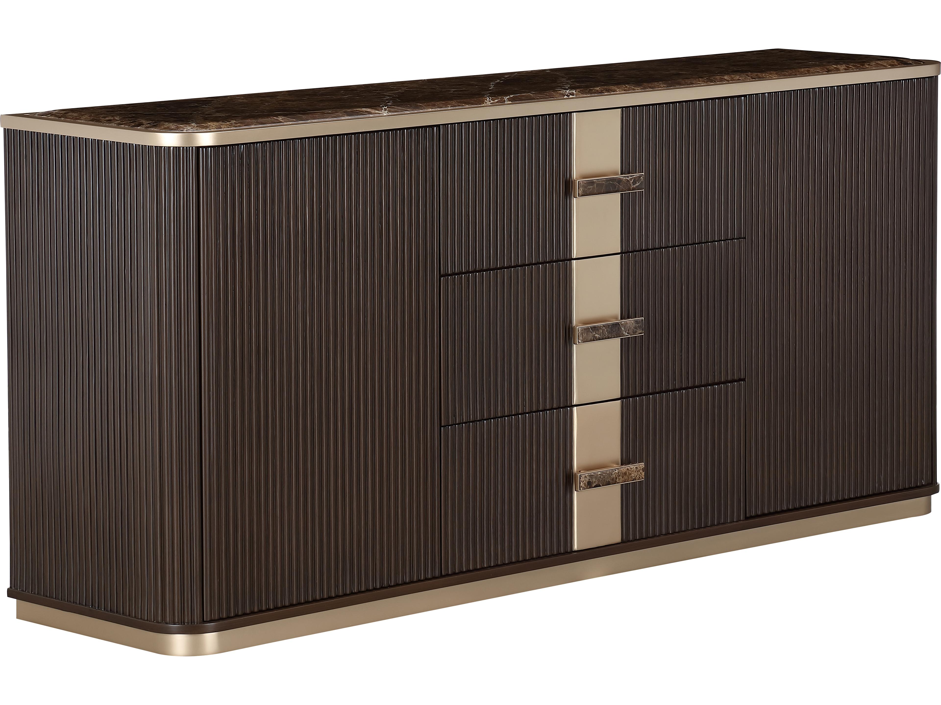 Michael Amini West Kensington 72" Rubberwood Espresso Sideboard