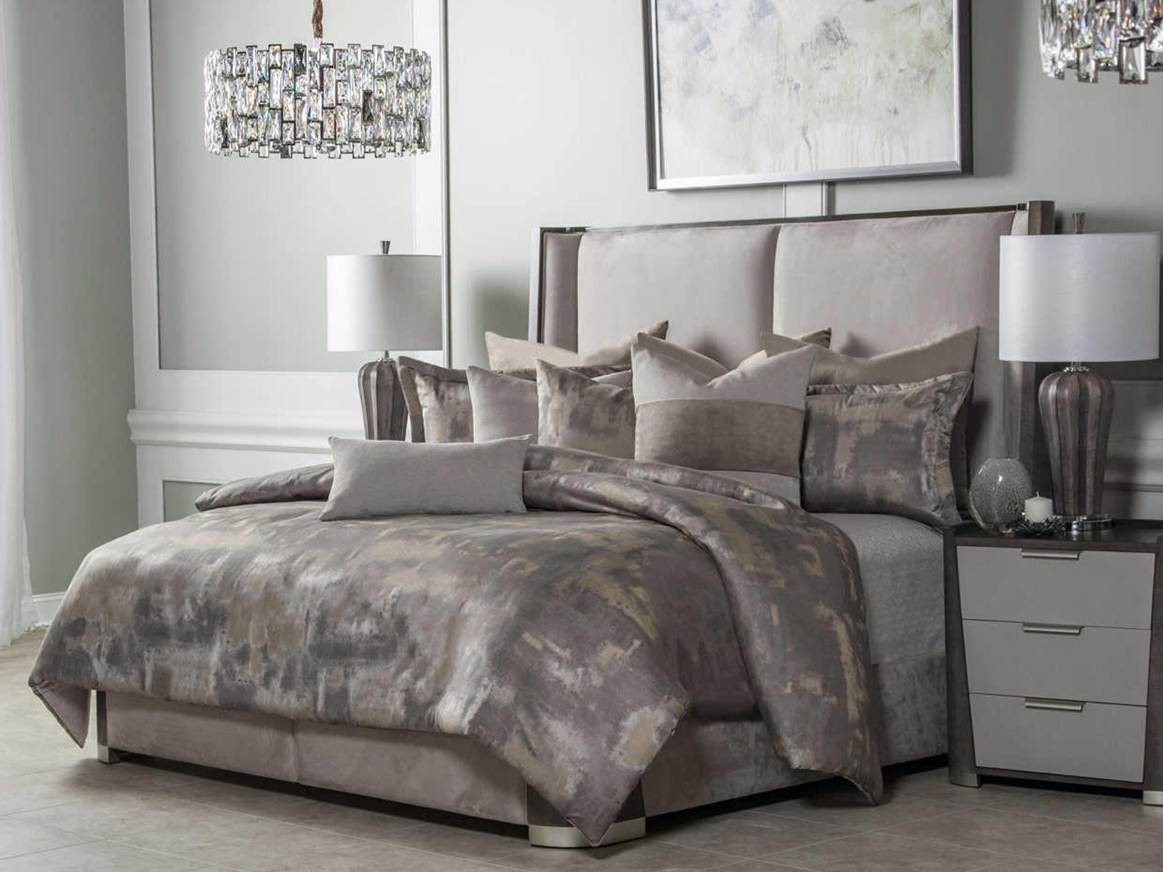 Michael Amini Aubrey Patina Nine-Piece Queen Comforter Set