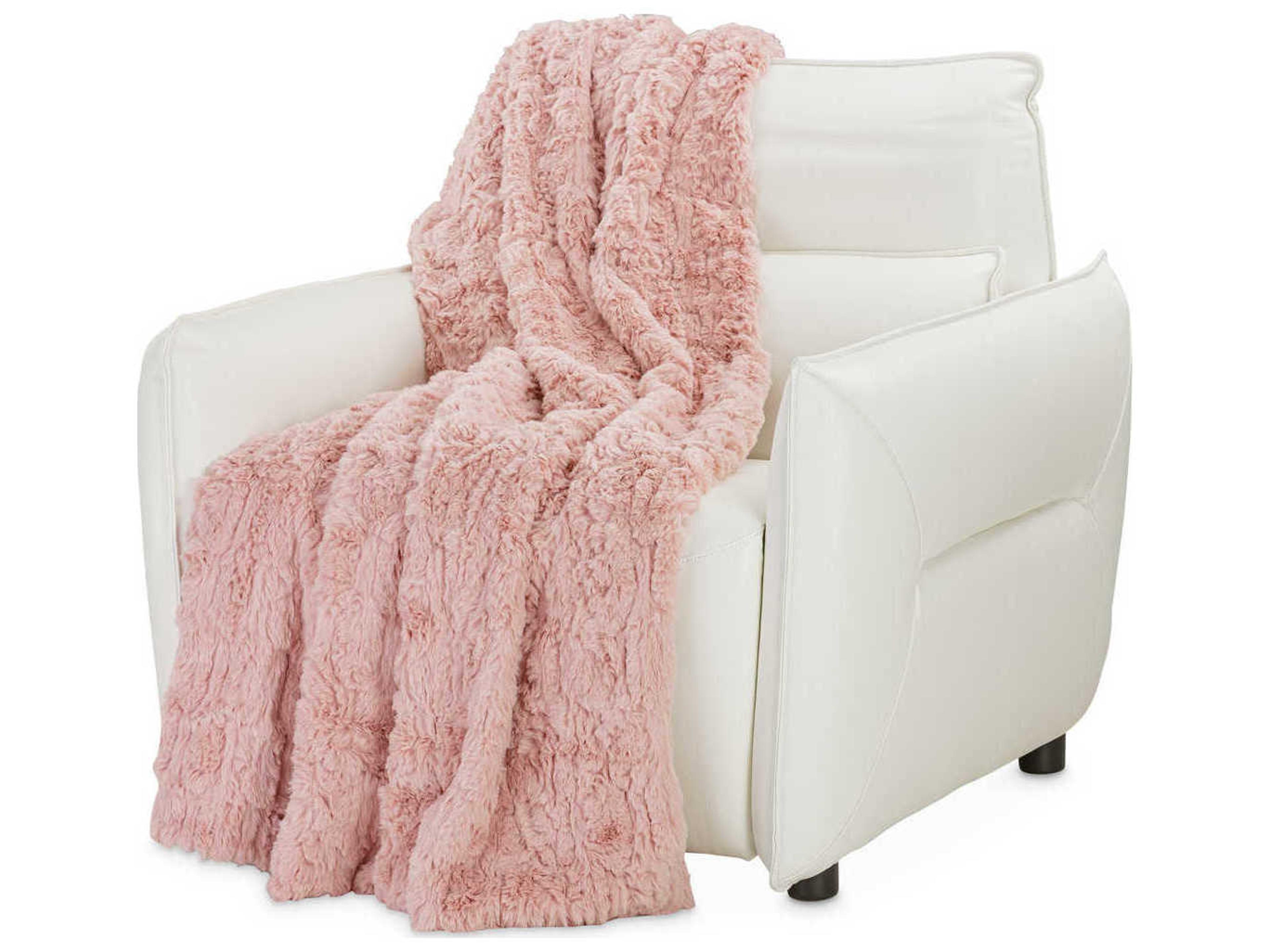 Michael Amini Gretta Quartz Faux-Fur Throw