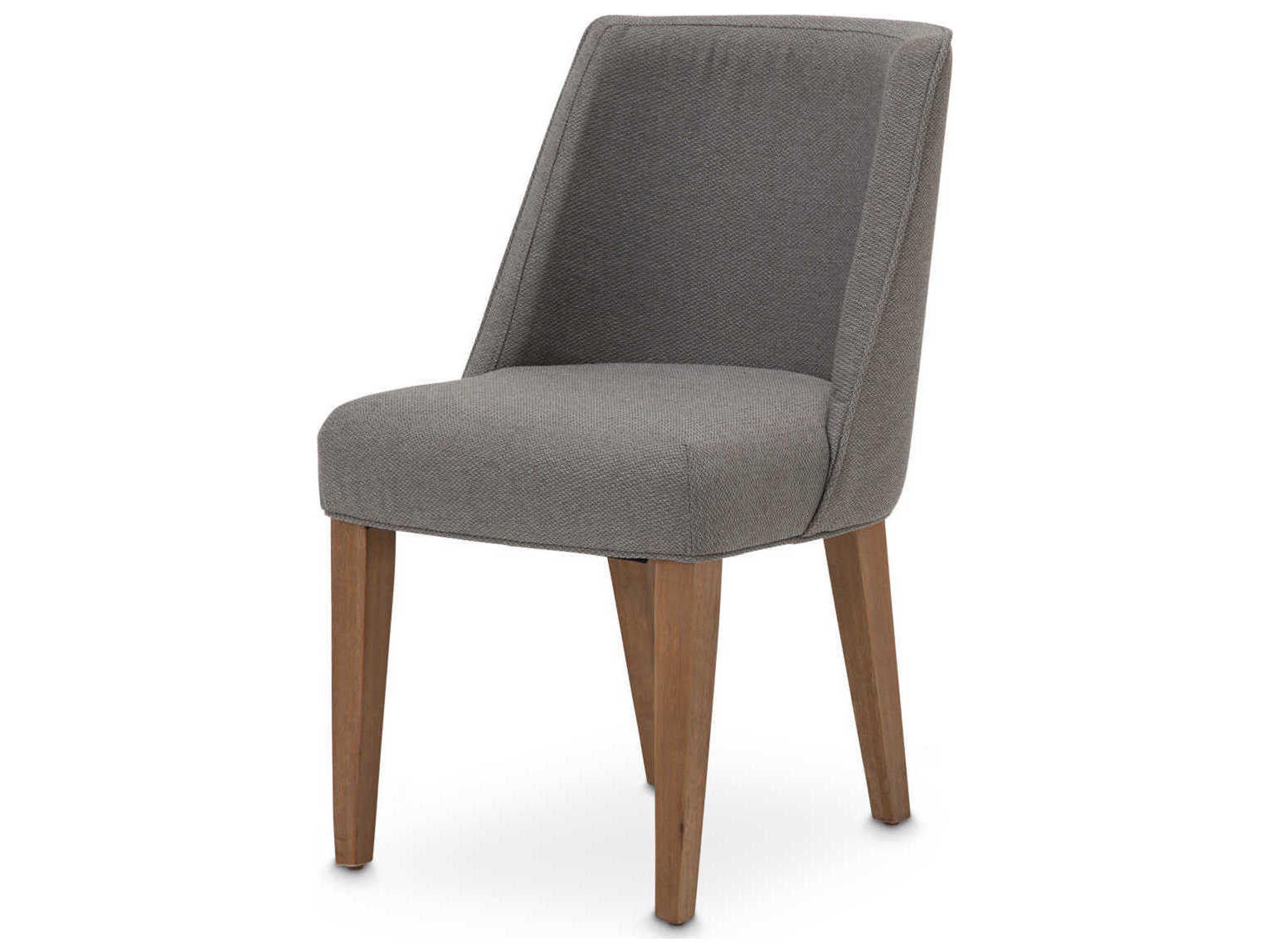 Michael Amini Brooklyn Walk Gray Upholstered Side Dining Chair