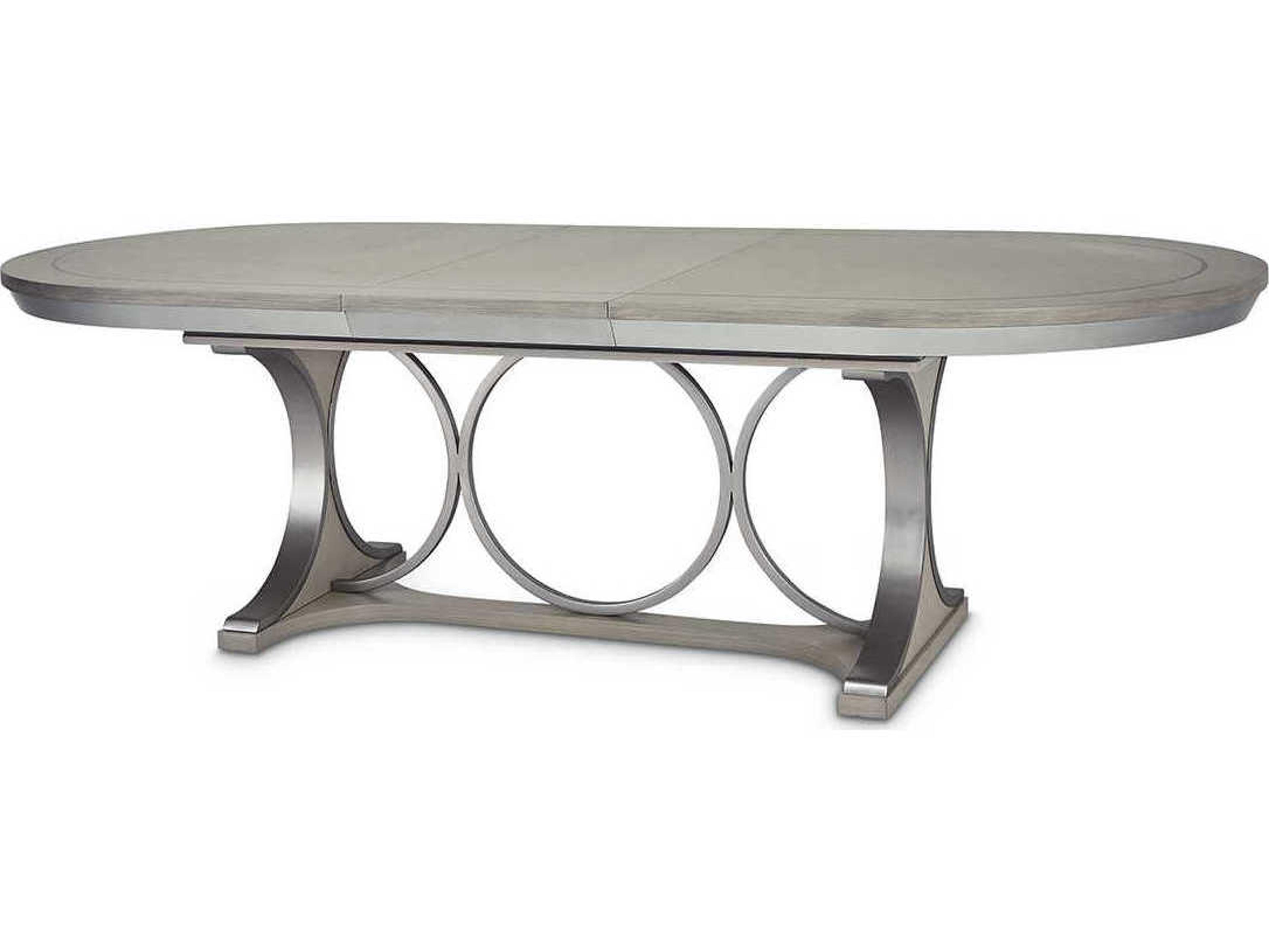 Michael Amini Eclipse Oval Wood Moonlight Dining Table