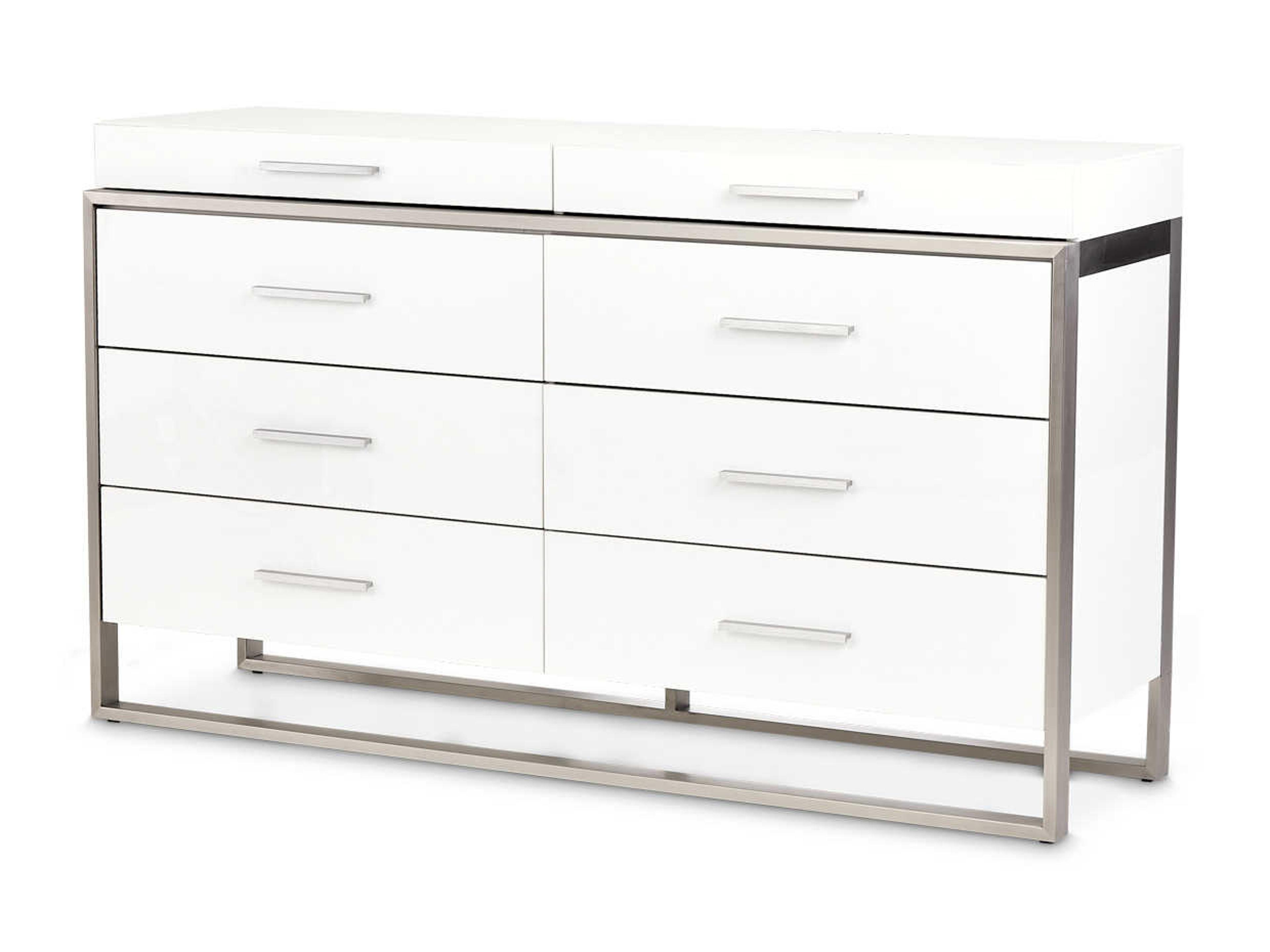 Michael Amini Marquee 8-Drawers Cloud White Double Dresser