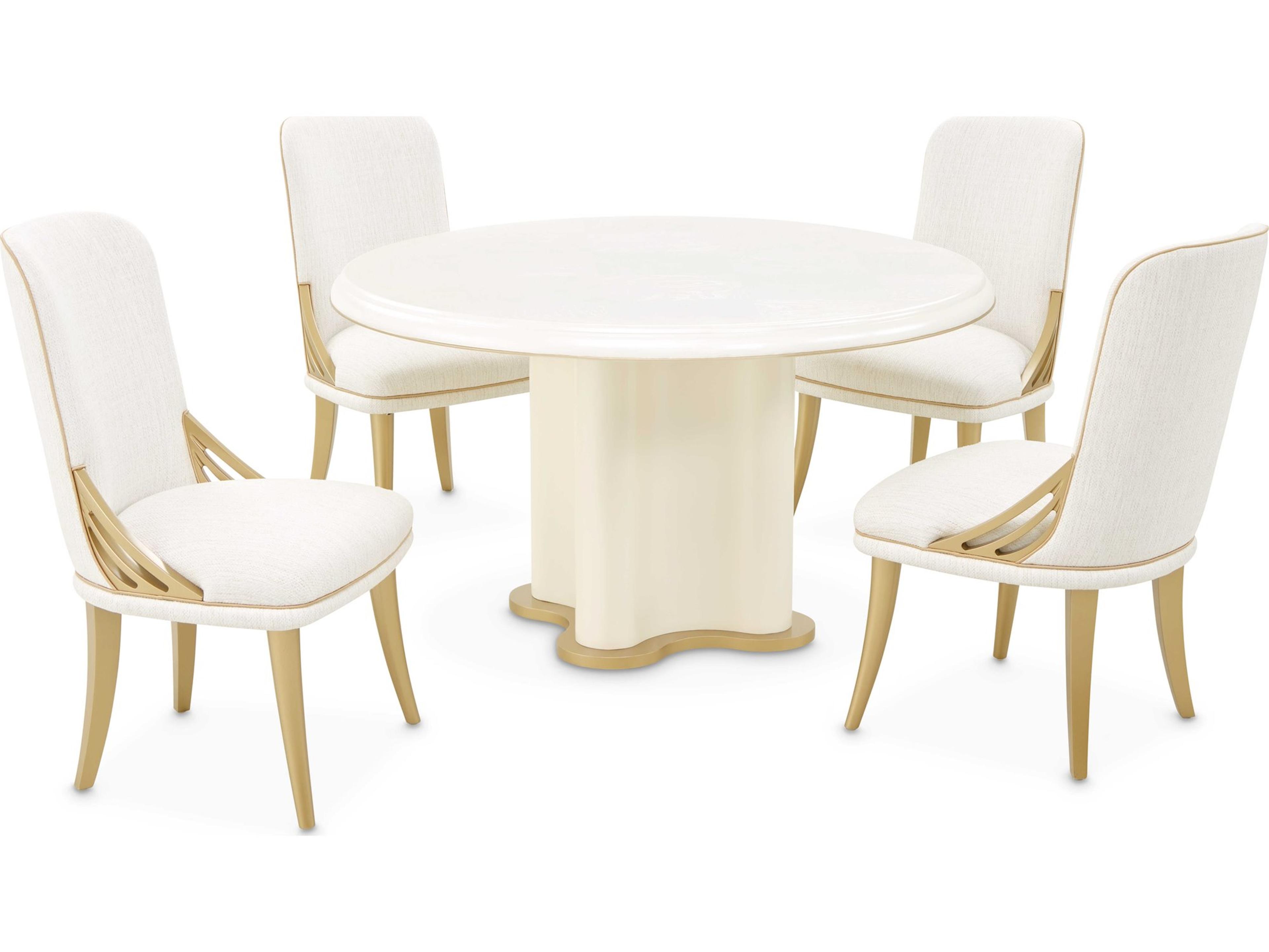 Michael Amini La Terrazza Poplar Wood Dining Room Set