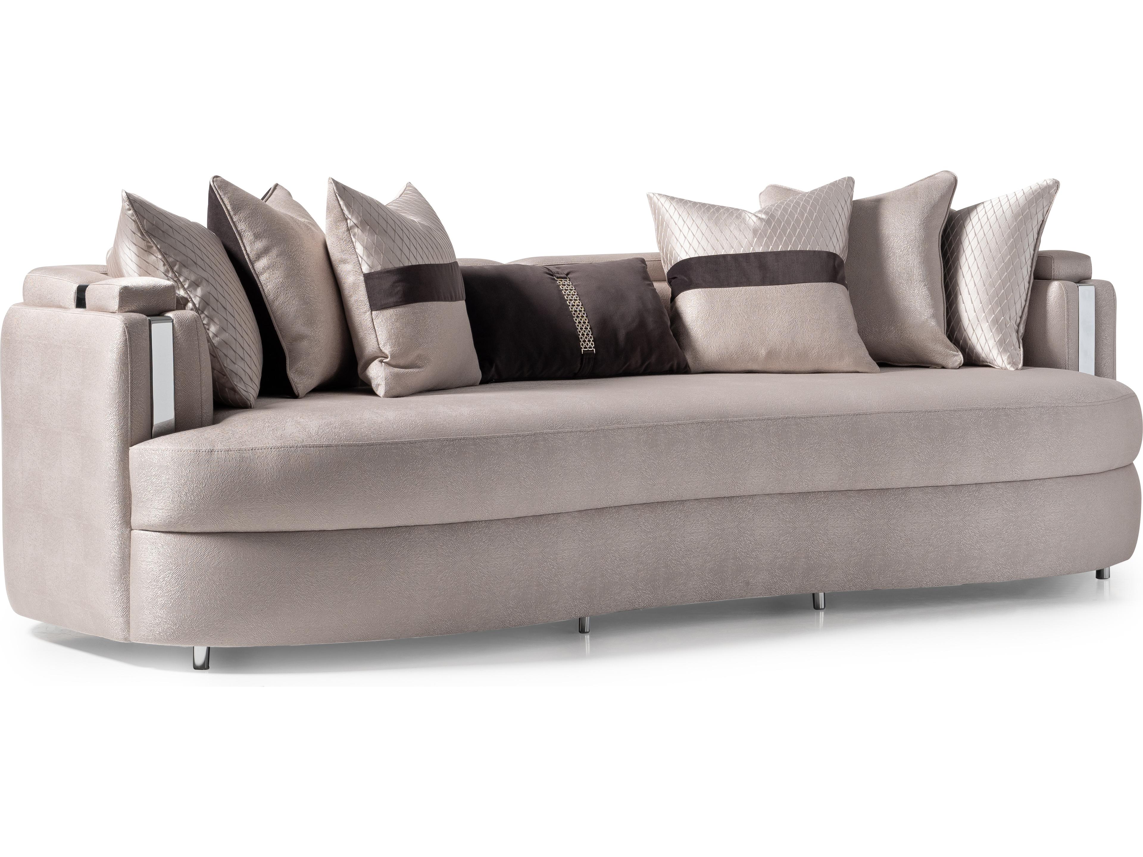 Michael Amini Carmela Silver Upholstered Sofa