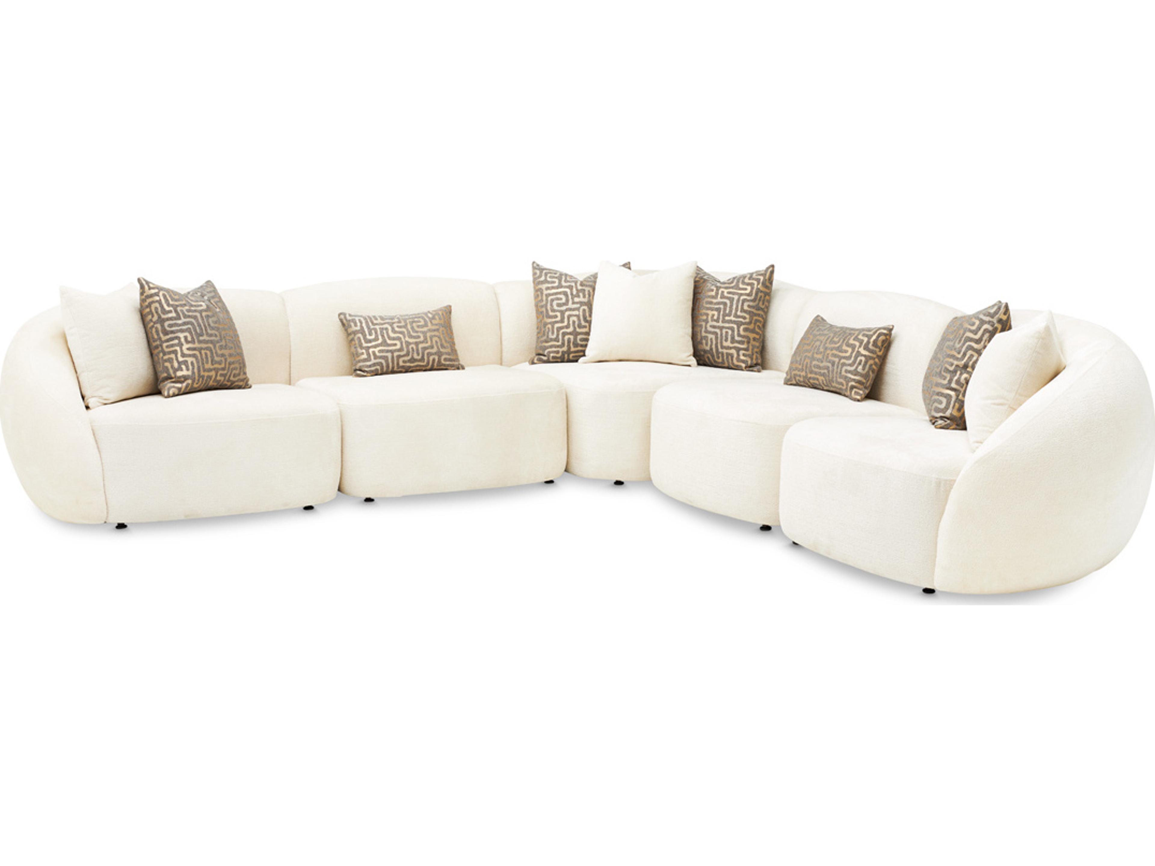 Michael Amini Le Montreaux White Upholstered Sectional Sofa