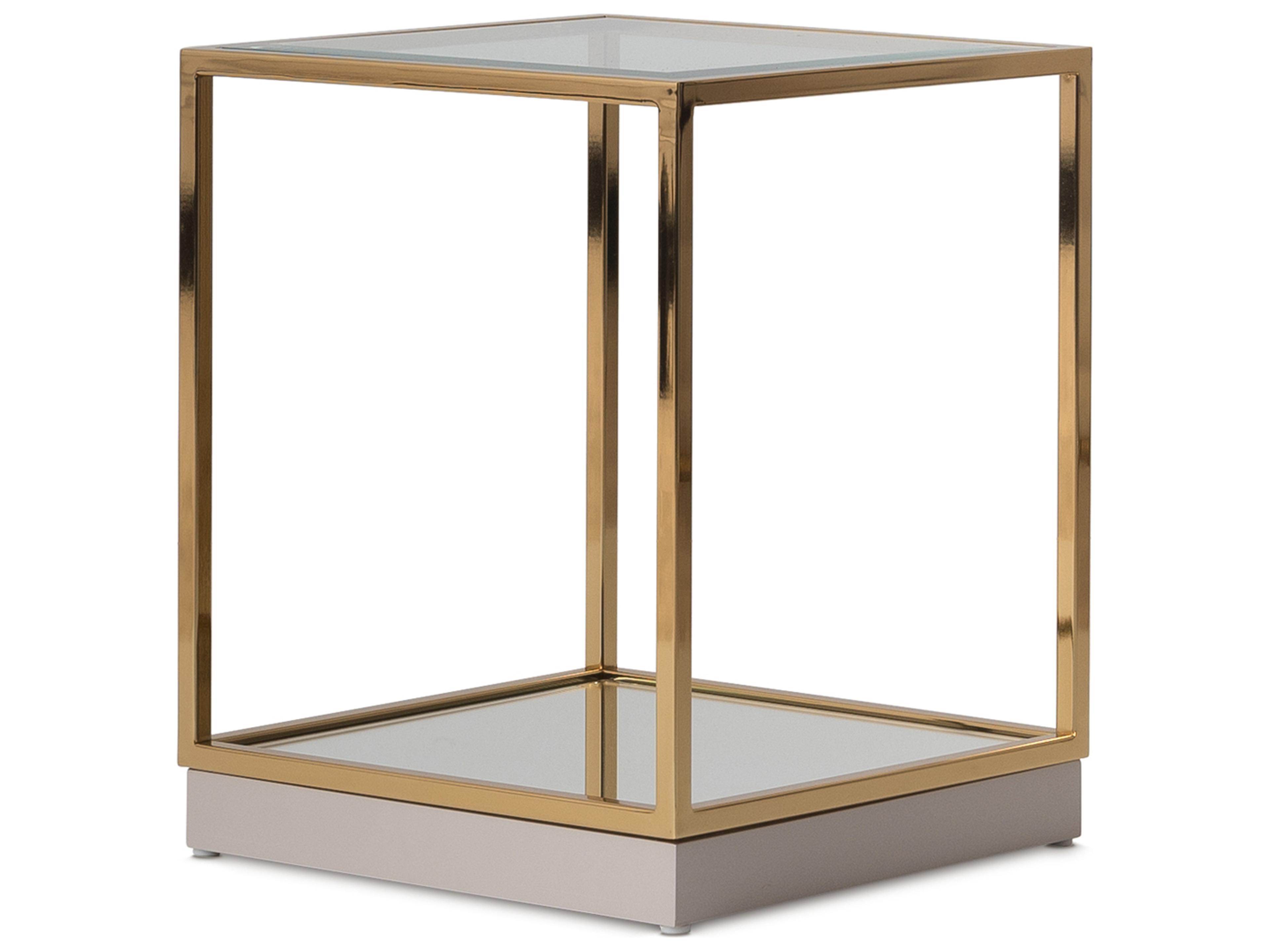 Michael Amini Savannah Breeze Square Glass End Table