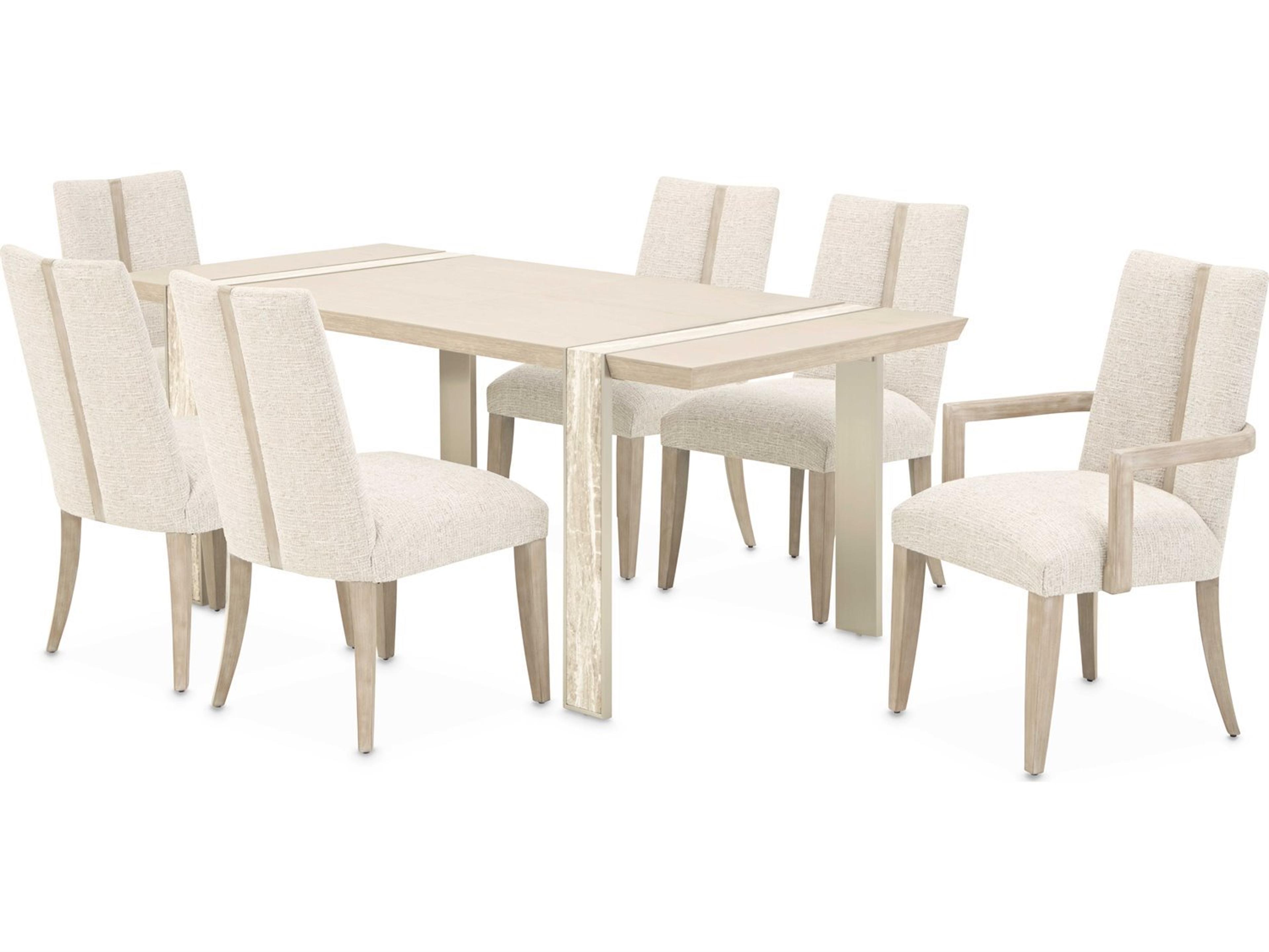 Michael Amini Lotus Bay Rubberwood Dining Room Set