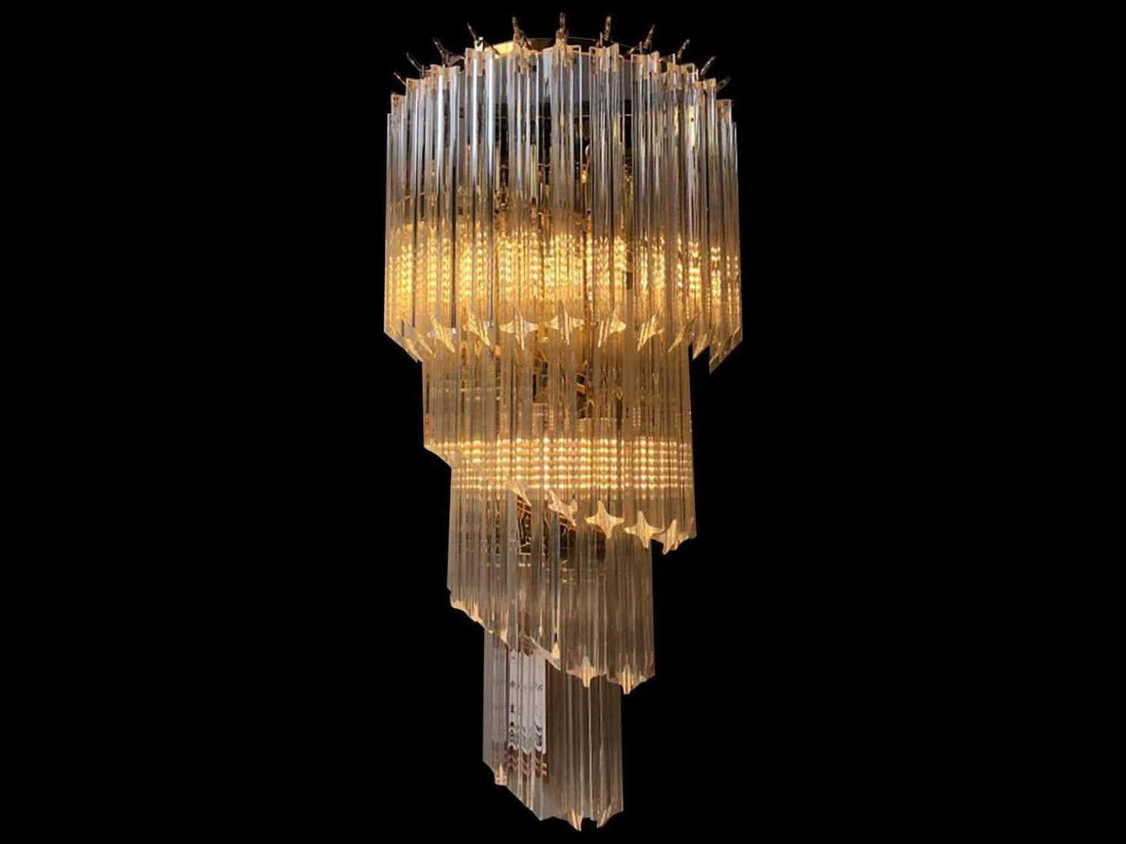 Michael Amini Spiral 5-Light Clear Glass Wall Sconce