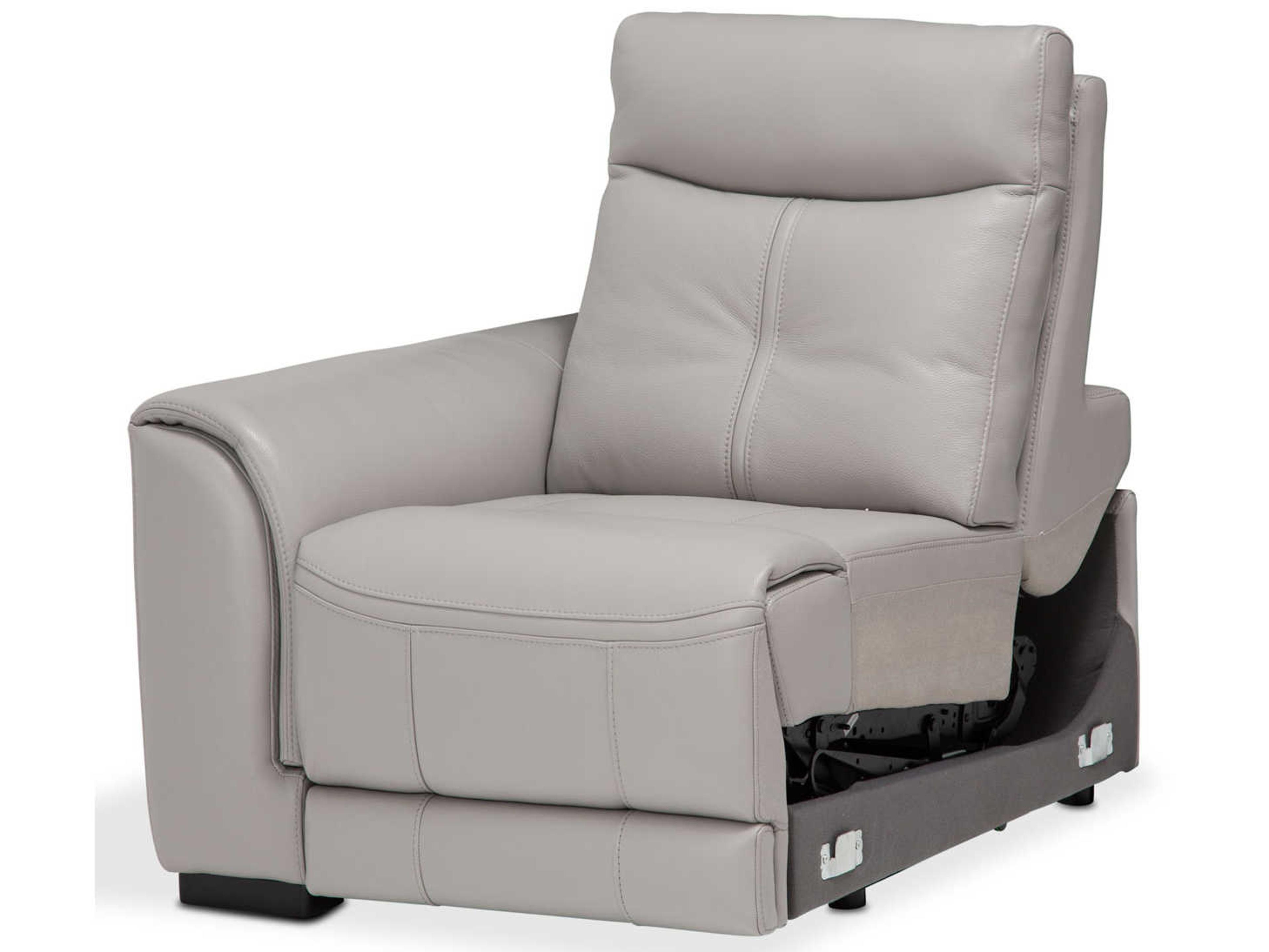 Michael Amini Mia Bella Bentley Gray Leather LAF Motion Recliner