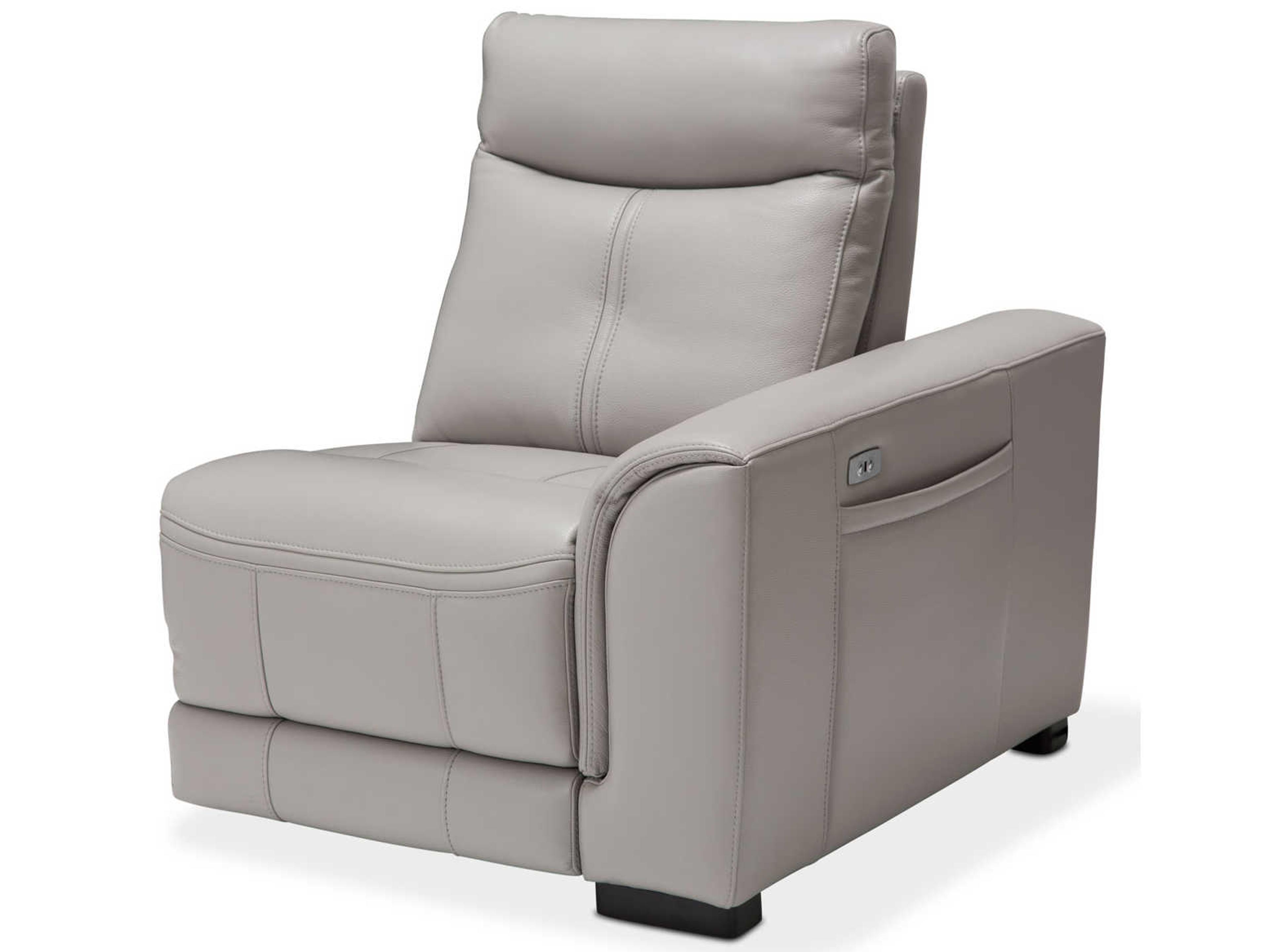 Michael Amini Mia Bella Bentley Gray Leather RAF Motion Recliner