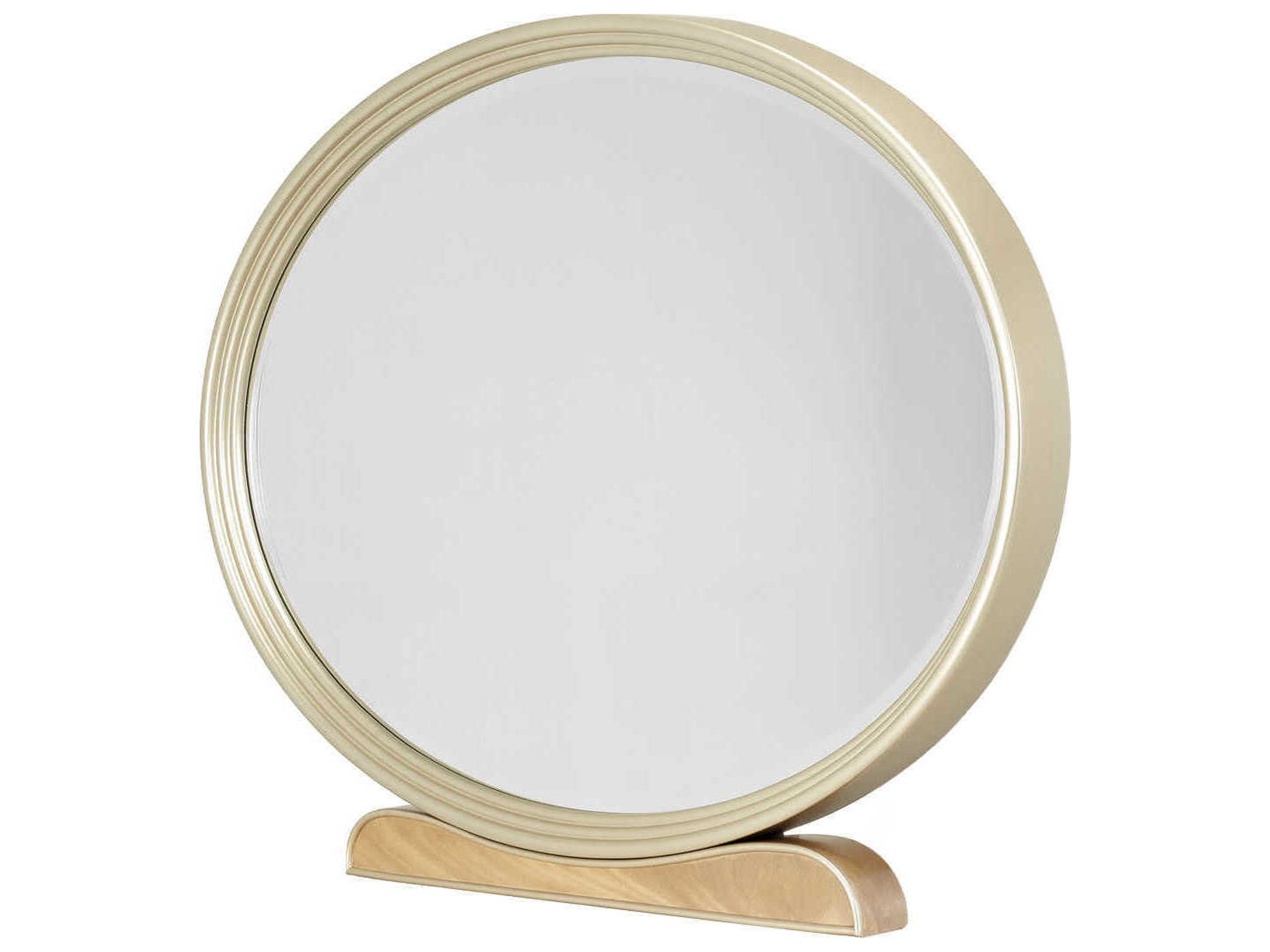Michael Amini Villa Cherie Caramel Chardonnay Oval Dresser Mirror