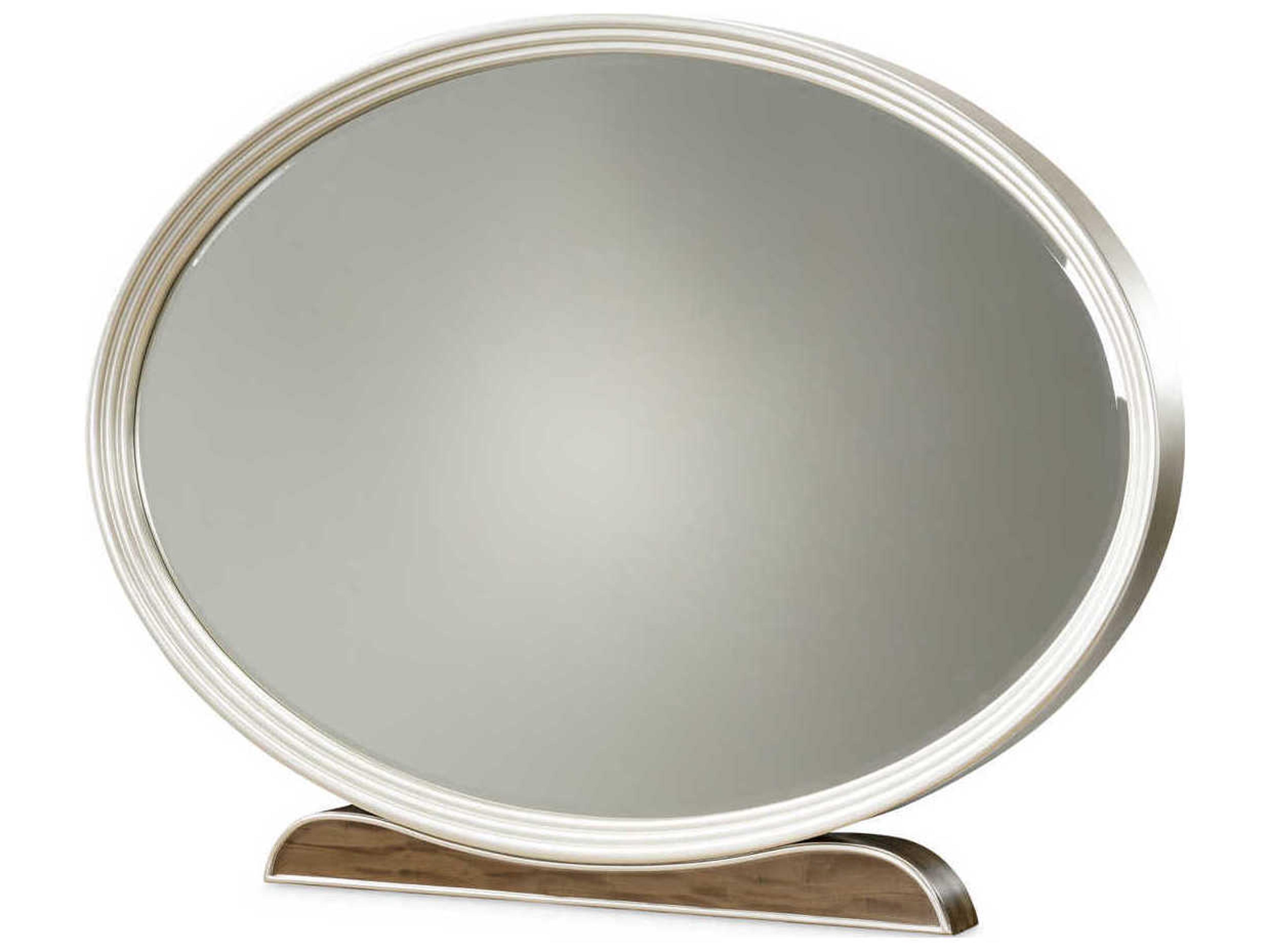 Michael Amini Villa Cherie Hazelnut Oval Dresser Mirror