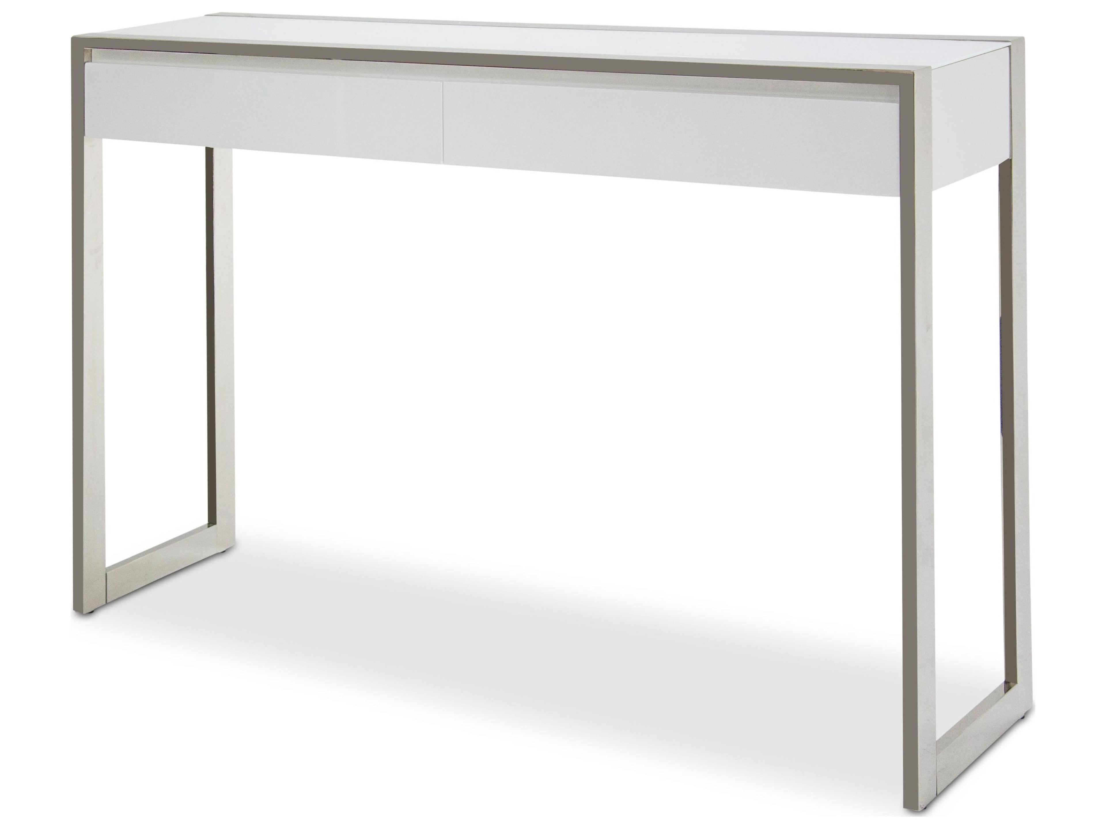 Michael Amini State St. Rectangular Glass Console Table