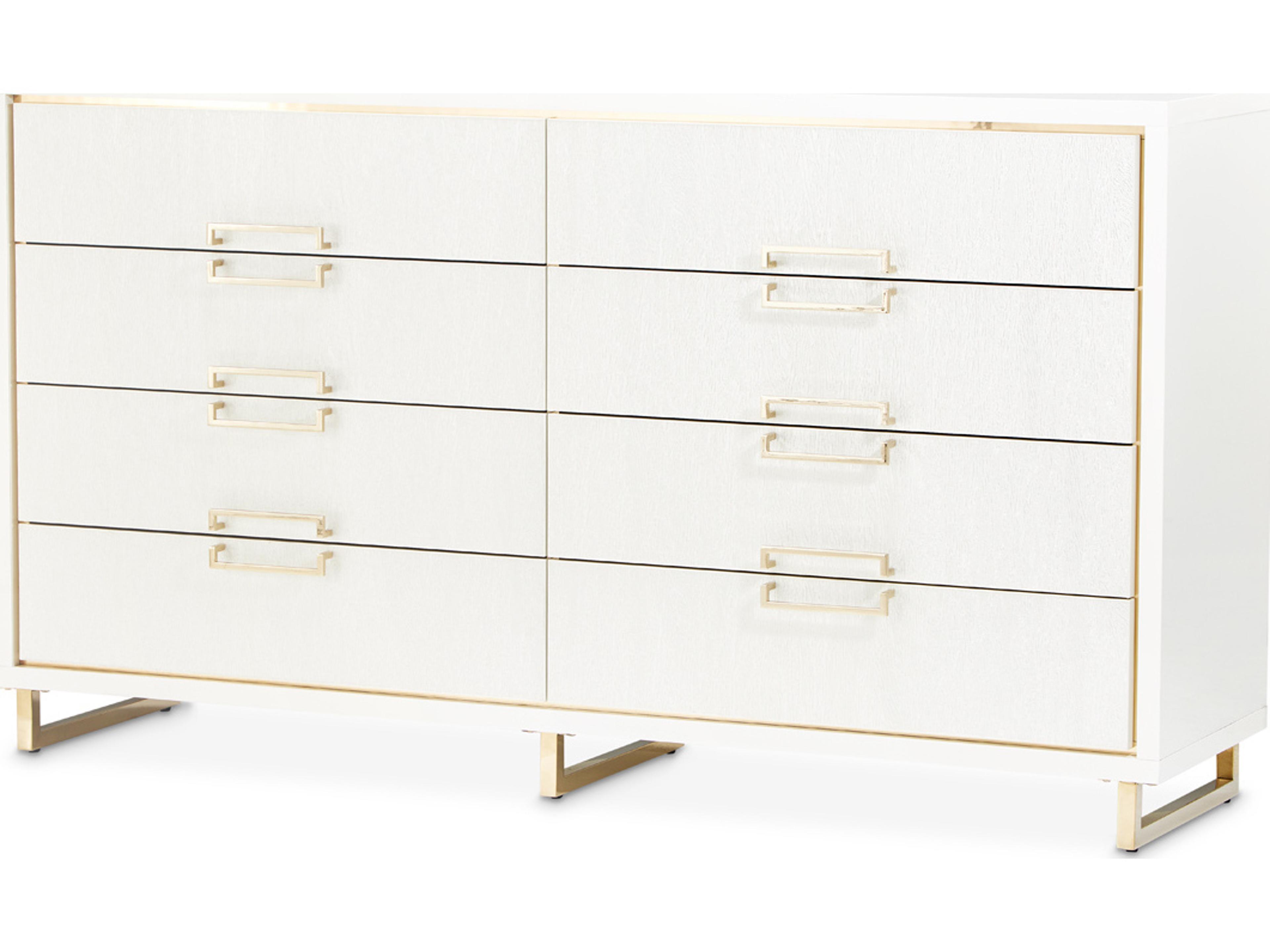 Michael Amini Palm Gate White Double Dresser