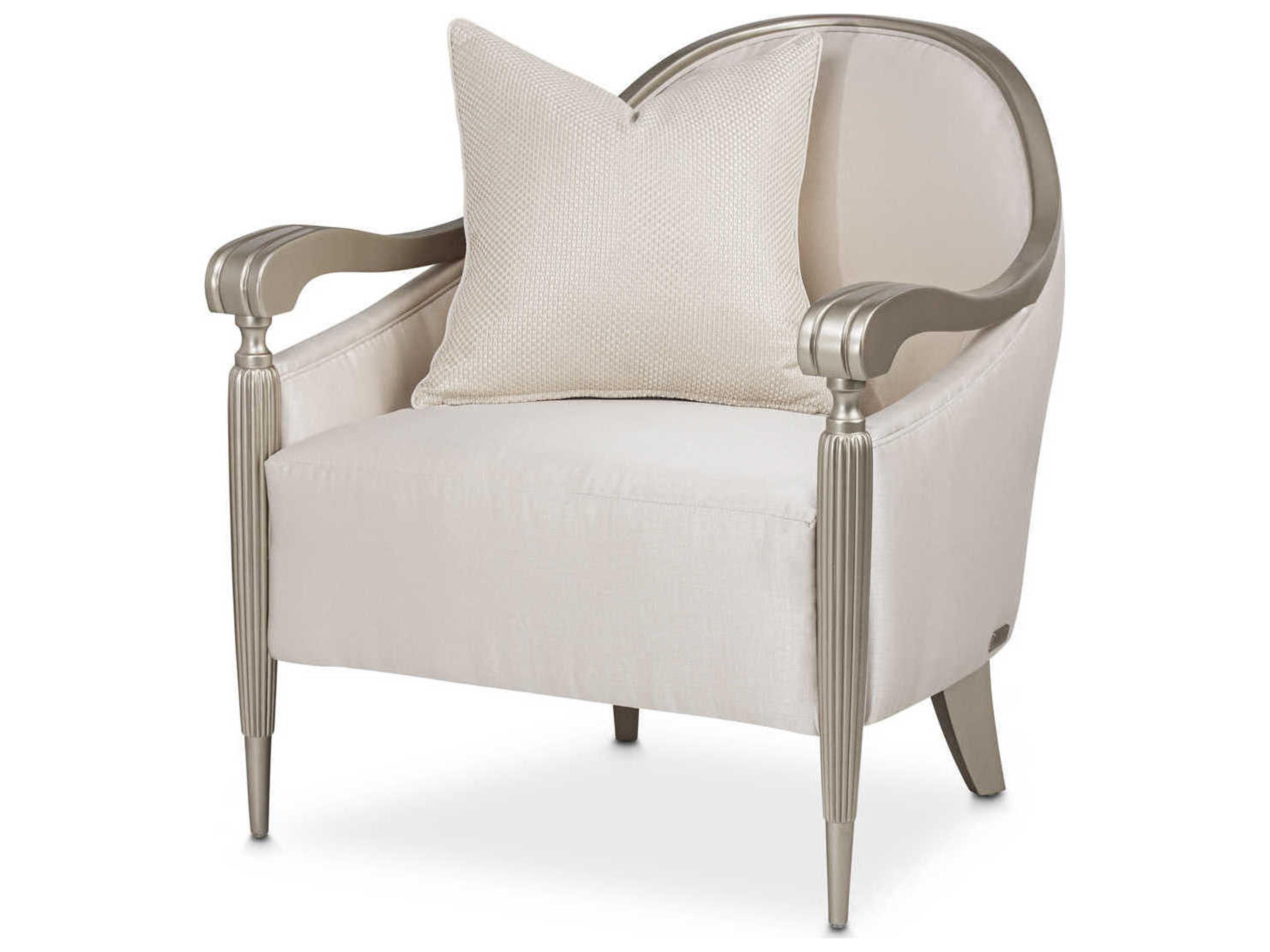 Luxecor Gilded Beige Fabric Accent Chair