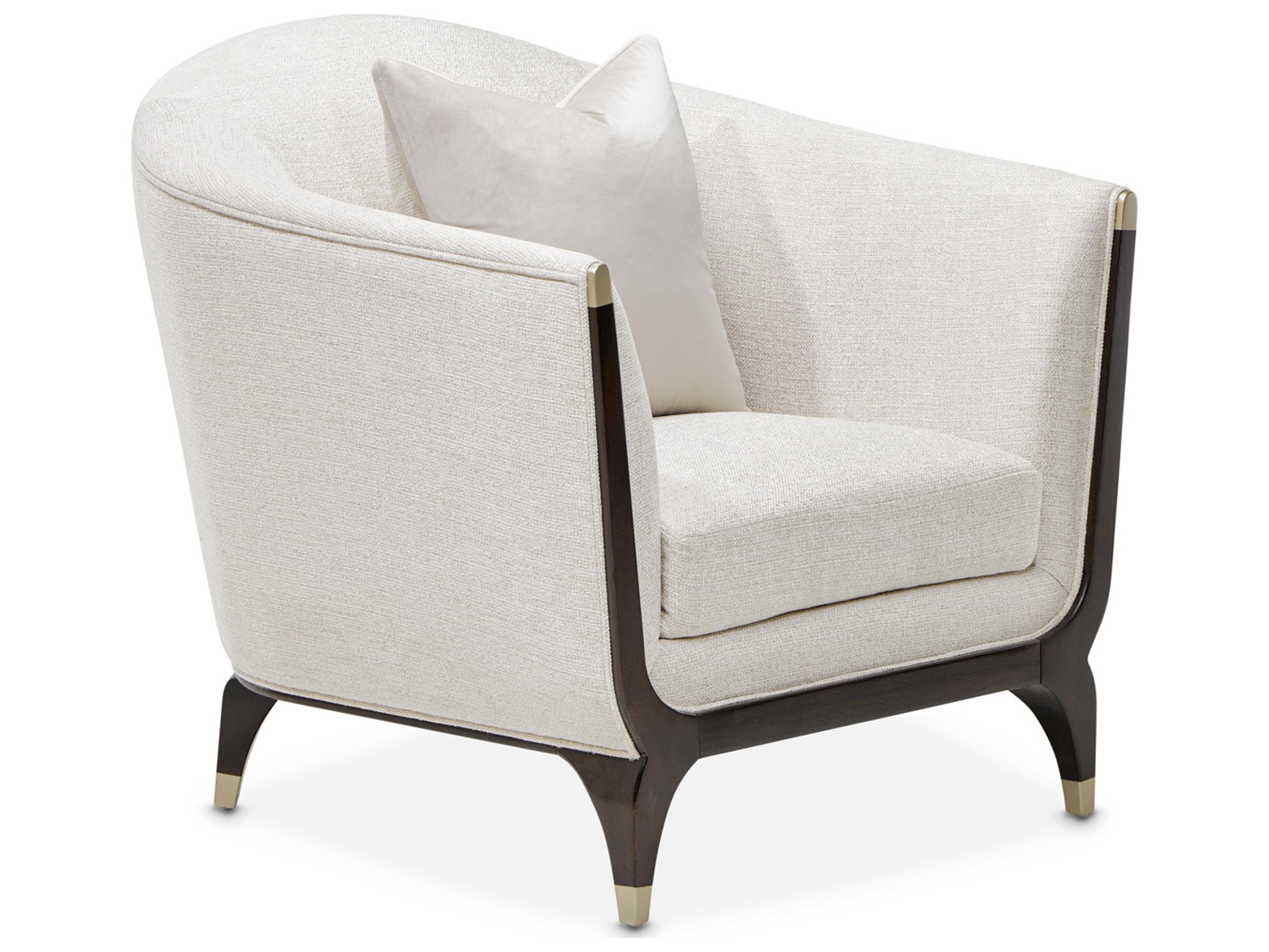 Michael Amini Paris Chic White Accent Chair