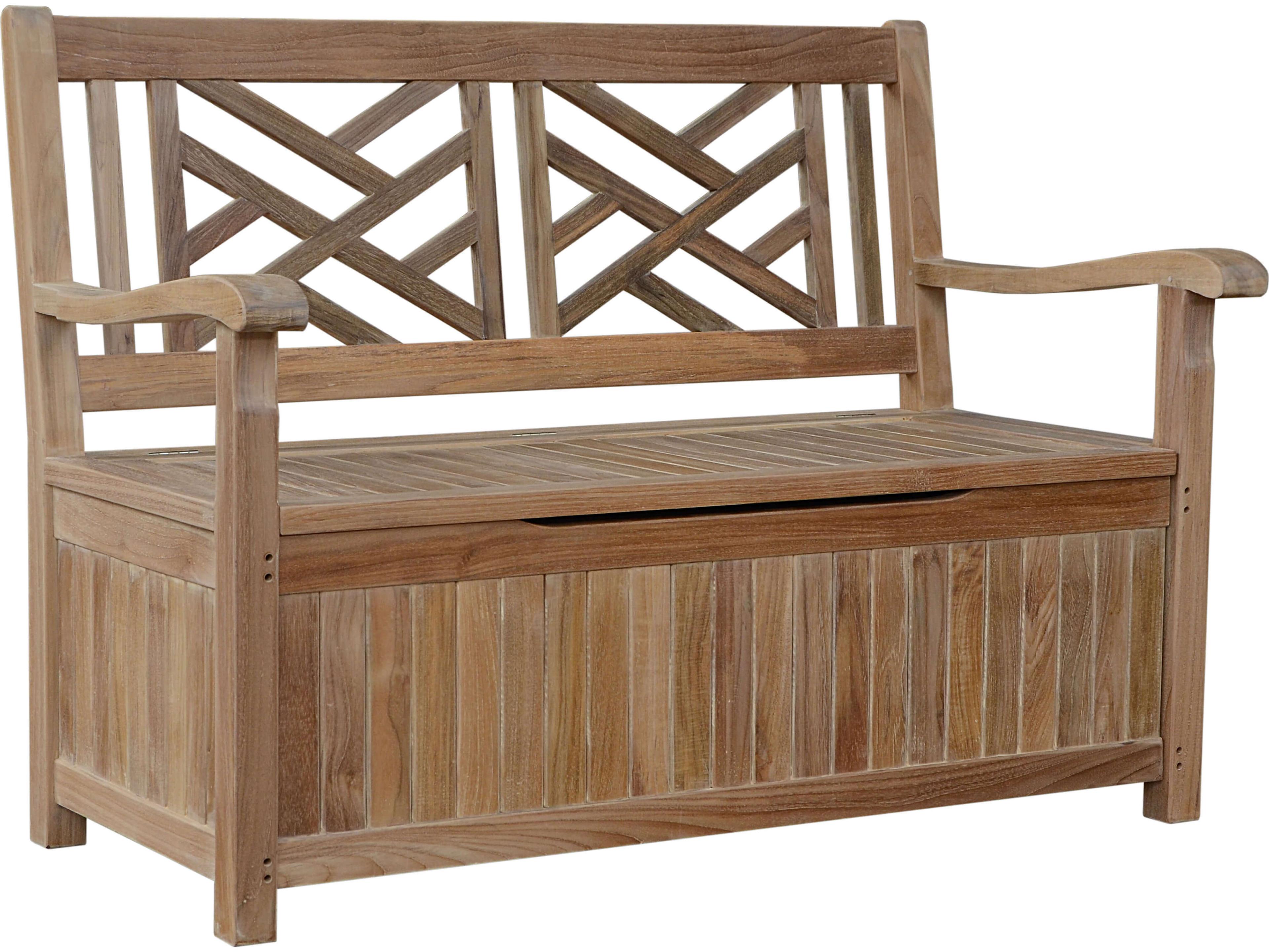 Anderson Teak Vilano Storage Outdoor Patio Bench