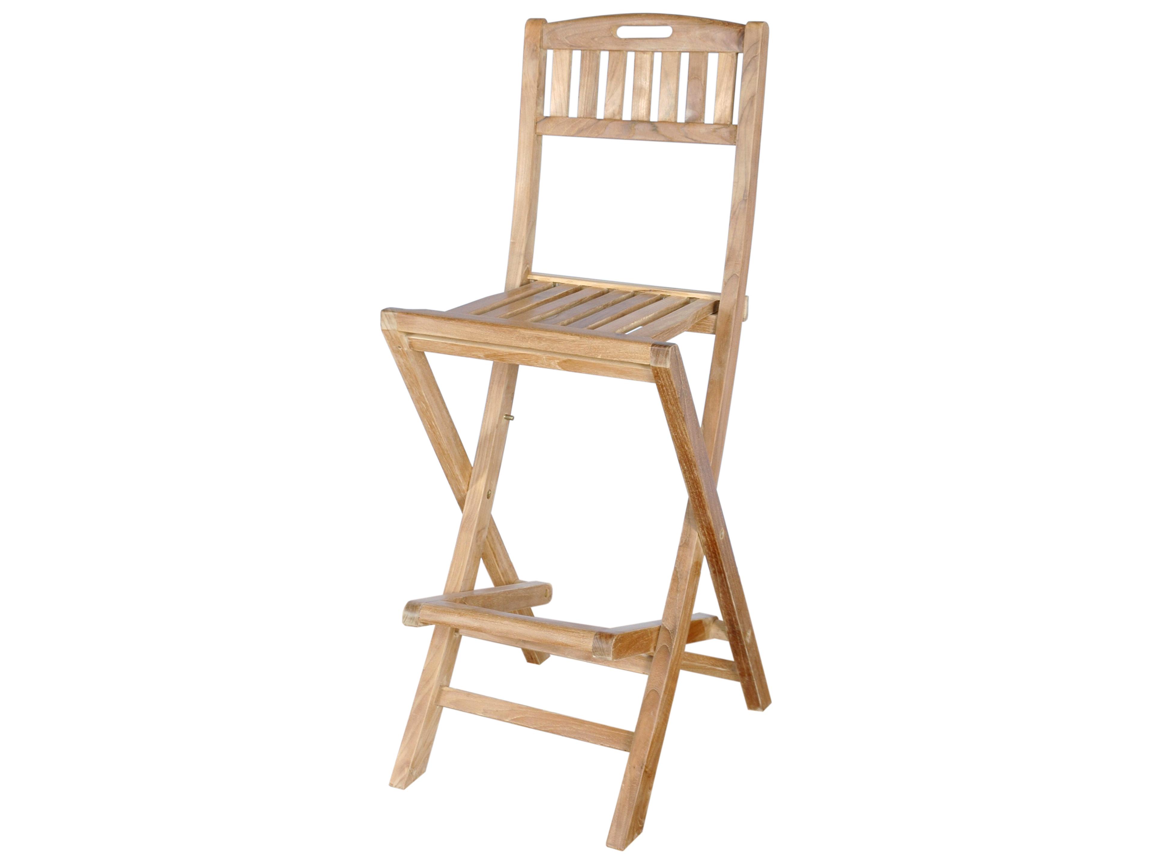 Anderson Teak Altavista Folding Patio Bar Chair