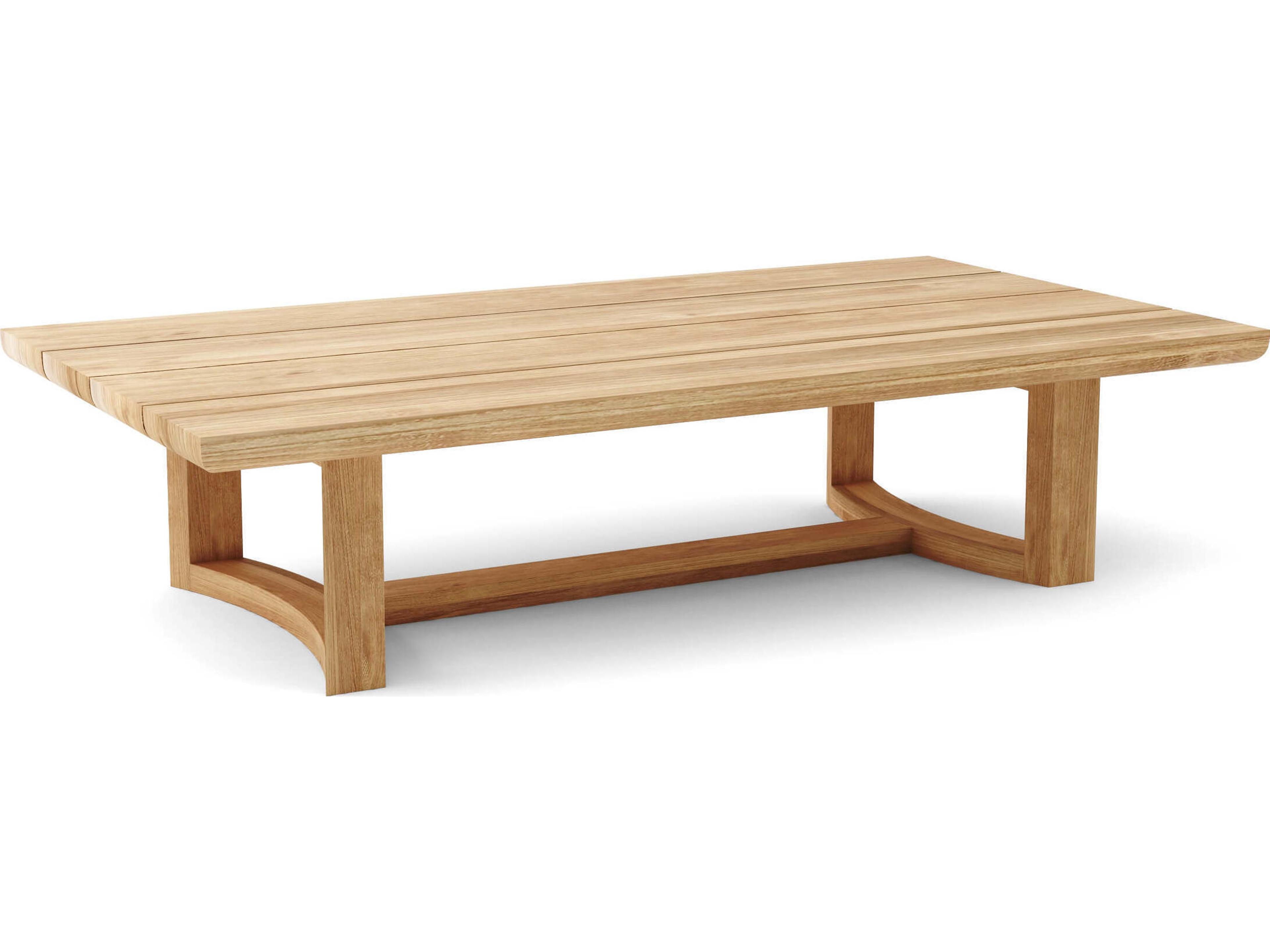 Anderson Teak Catania Natural Rectangular Outdoor Patio Coffee Table
