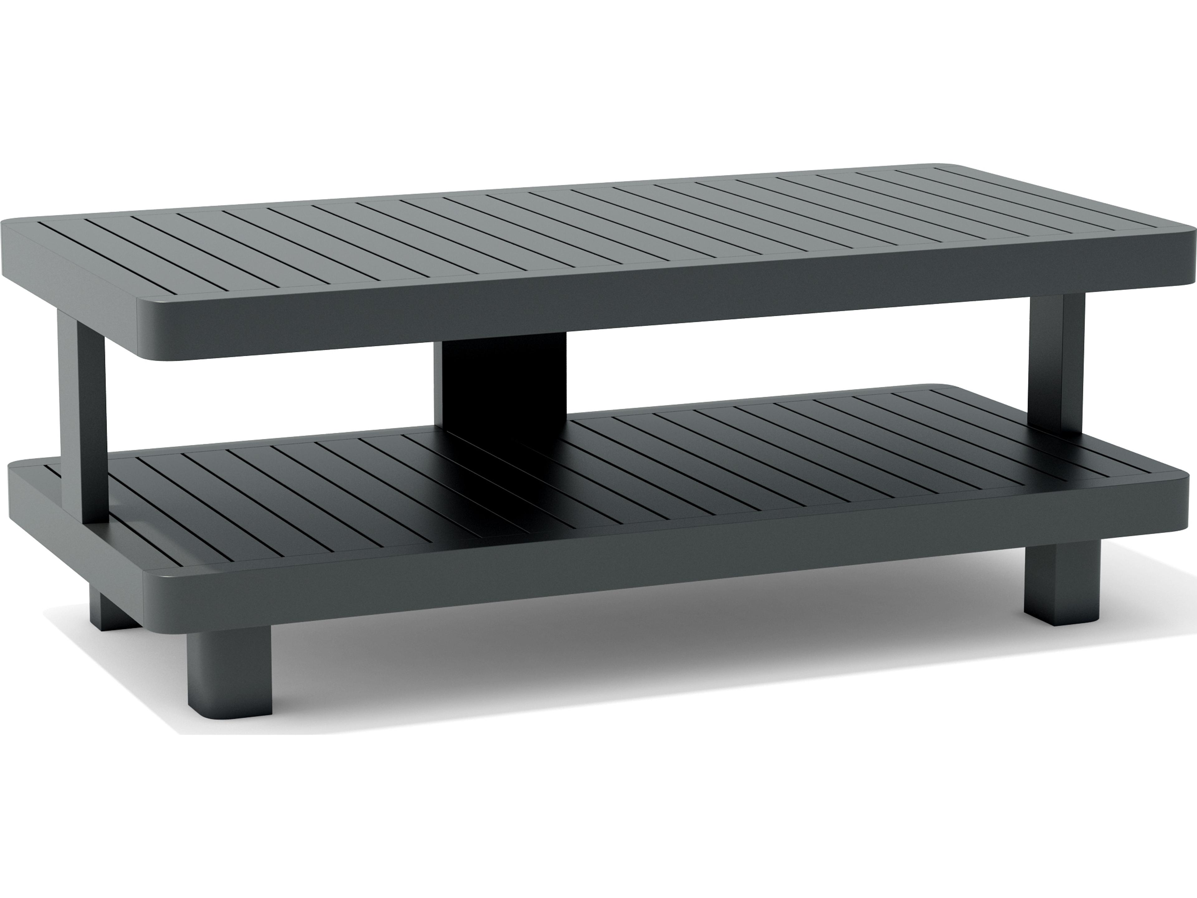 Anderson Teak Granada Aluminum Dark Grey Rectangular Outdoor Patio Coffee Table