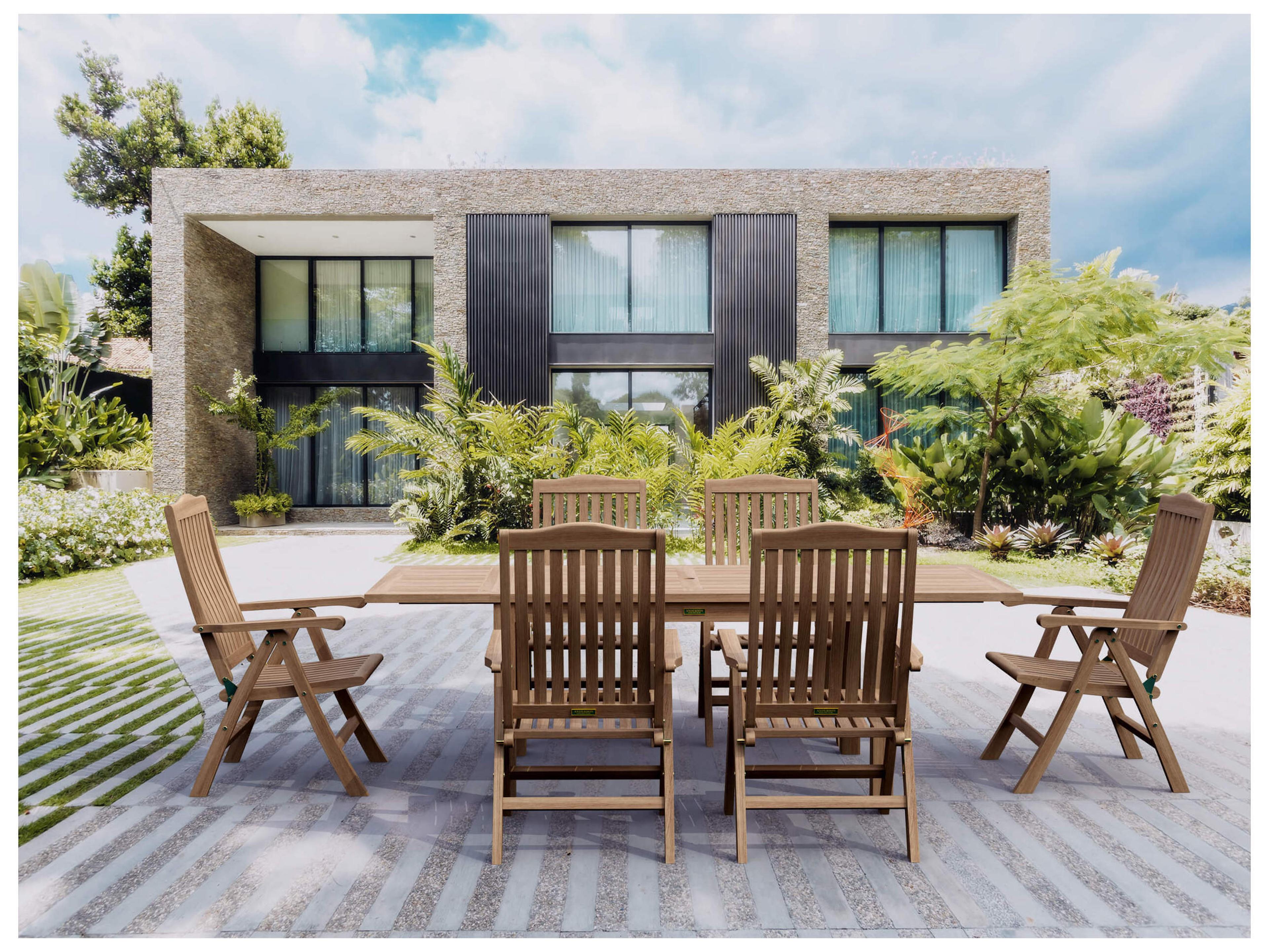 Anderson Teak Katana Natural Patio Dining Set