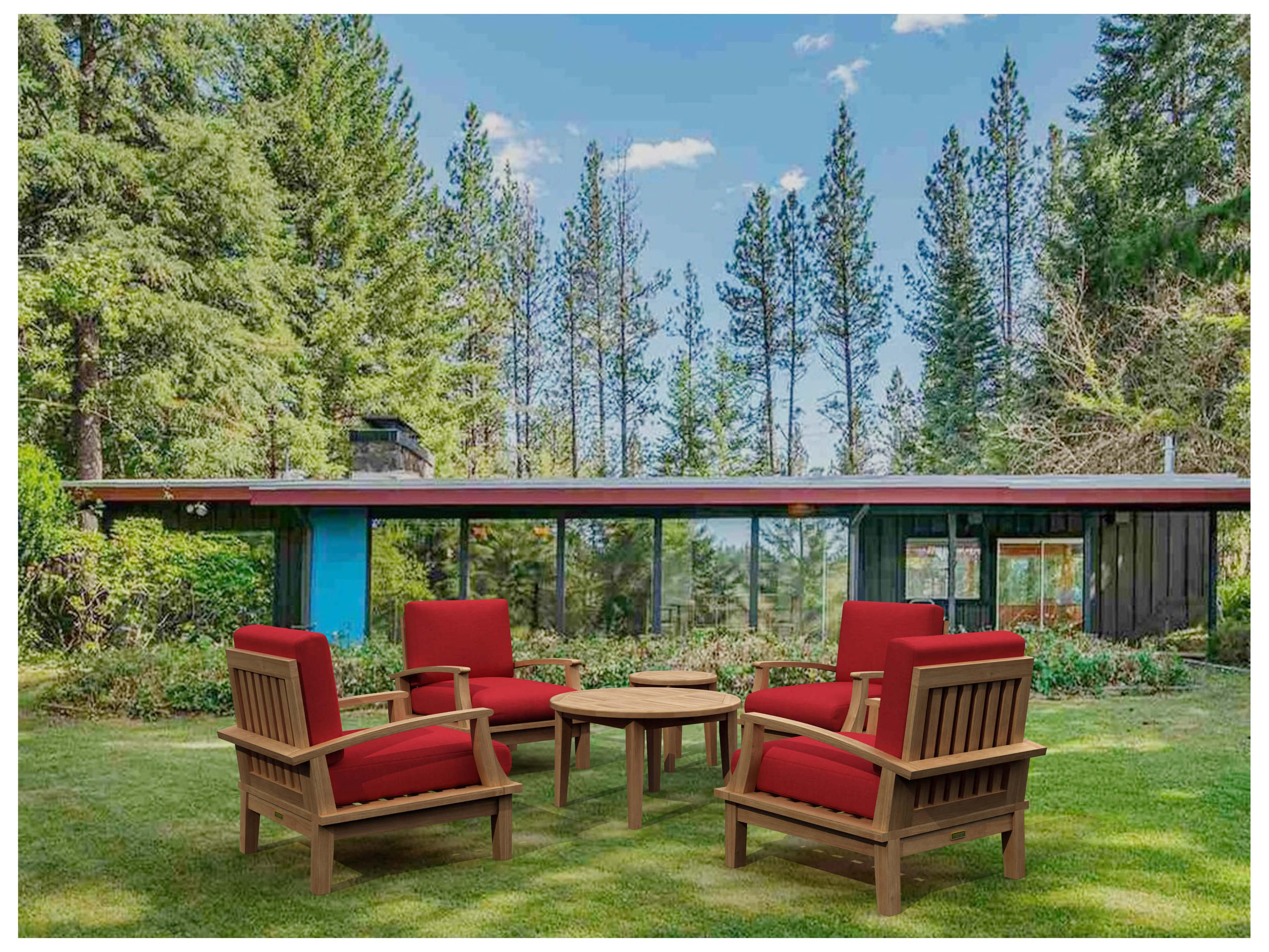 Anderson Teak Brianna 6-Piece Deep Seating Armchair Set