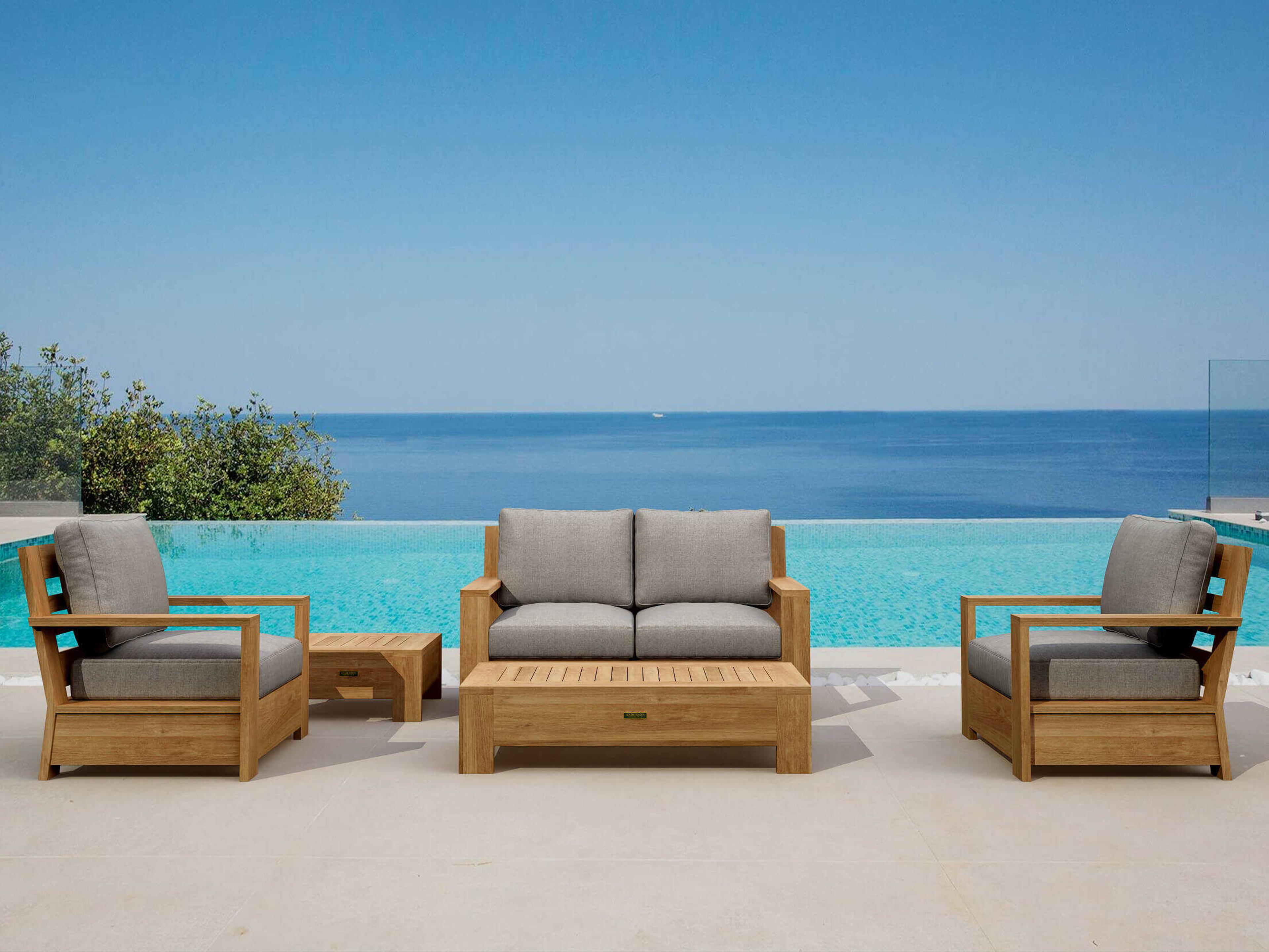 Anderson Teak Madera Deep Seating Teak Patio Lounge Set