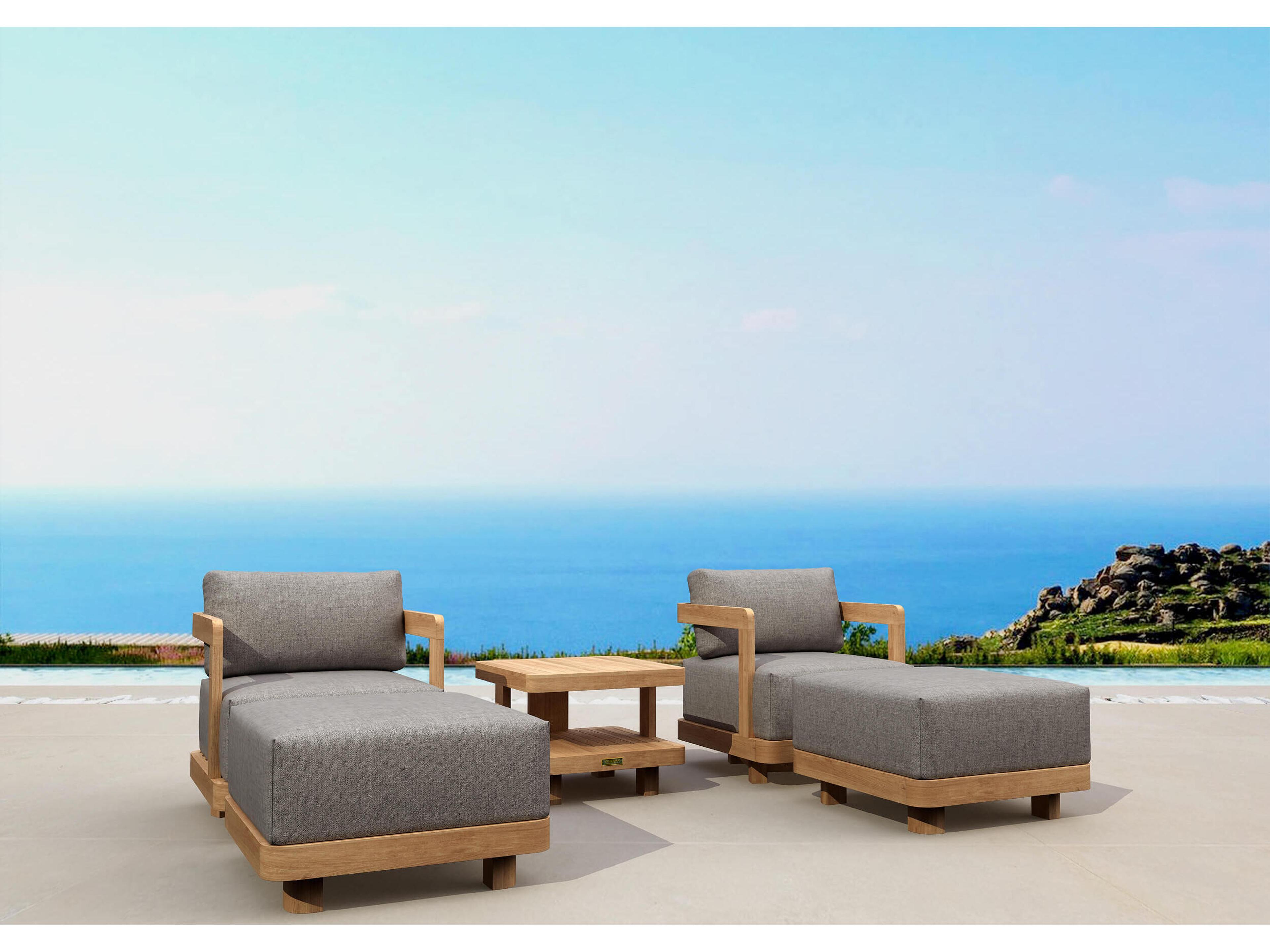 Anderson Teak Granada Deep Seating Teak Patio Lounge Set