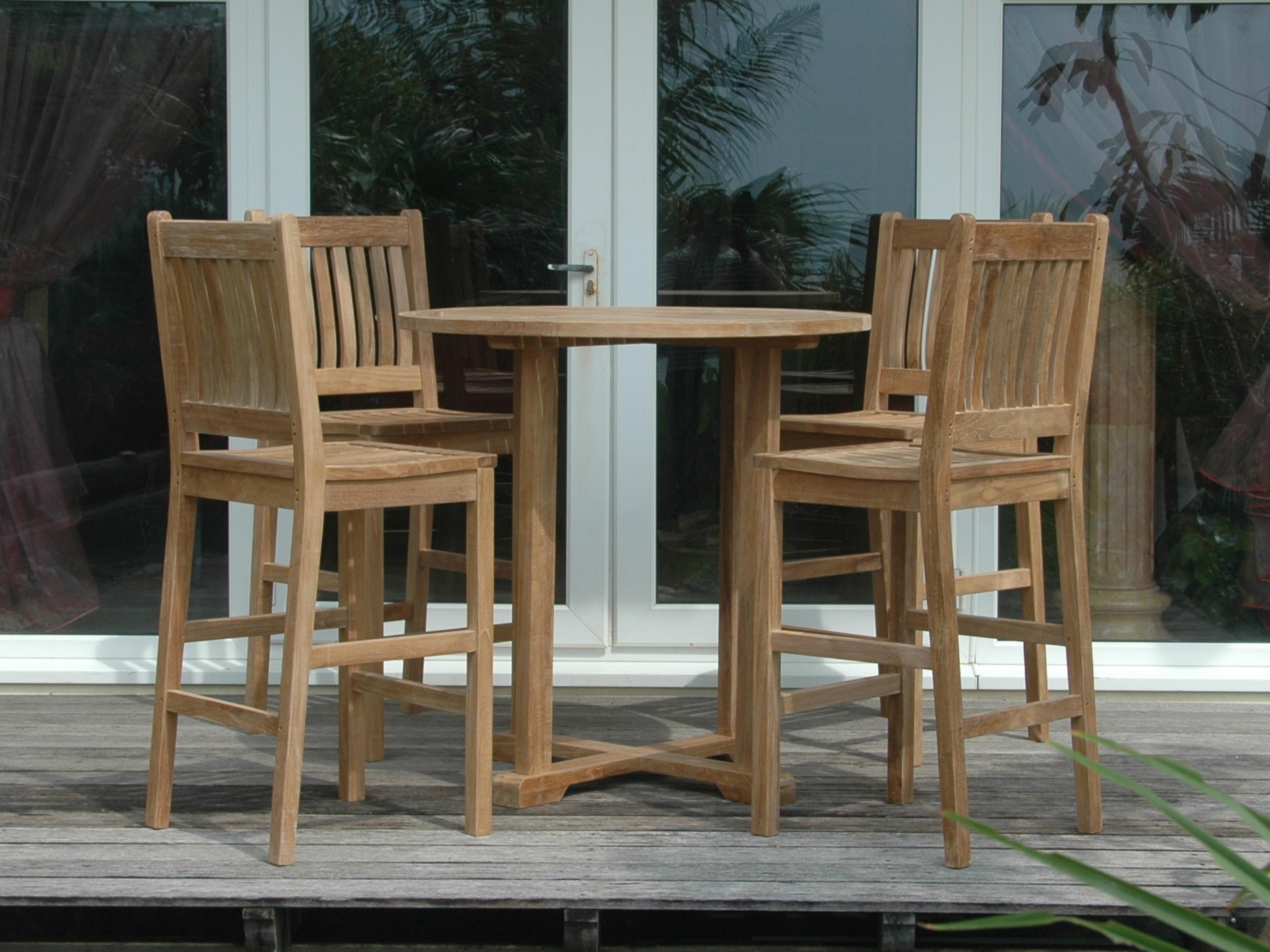 Anderson Teak Bahama Avalon 5-Piece Round Bar Set
