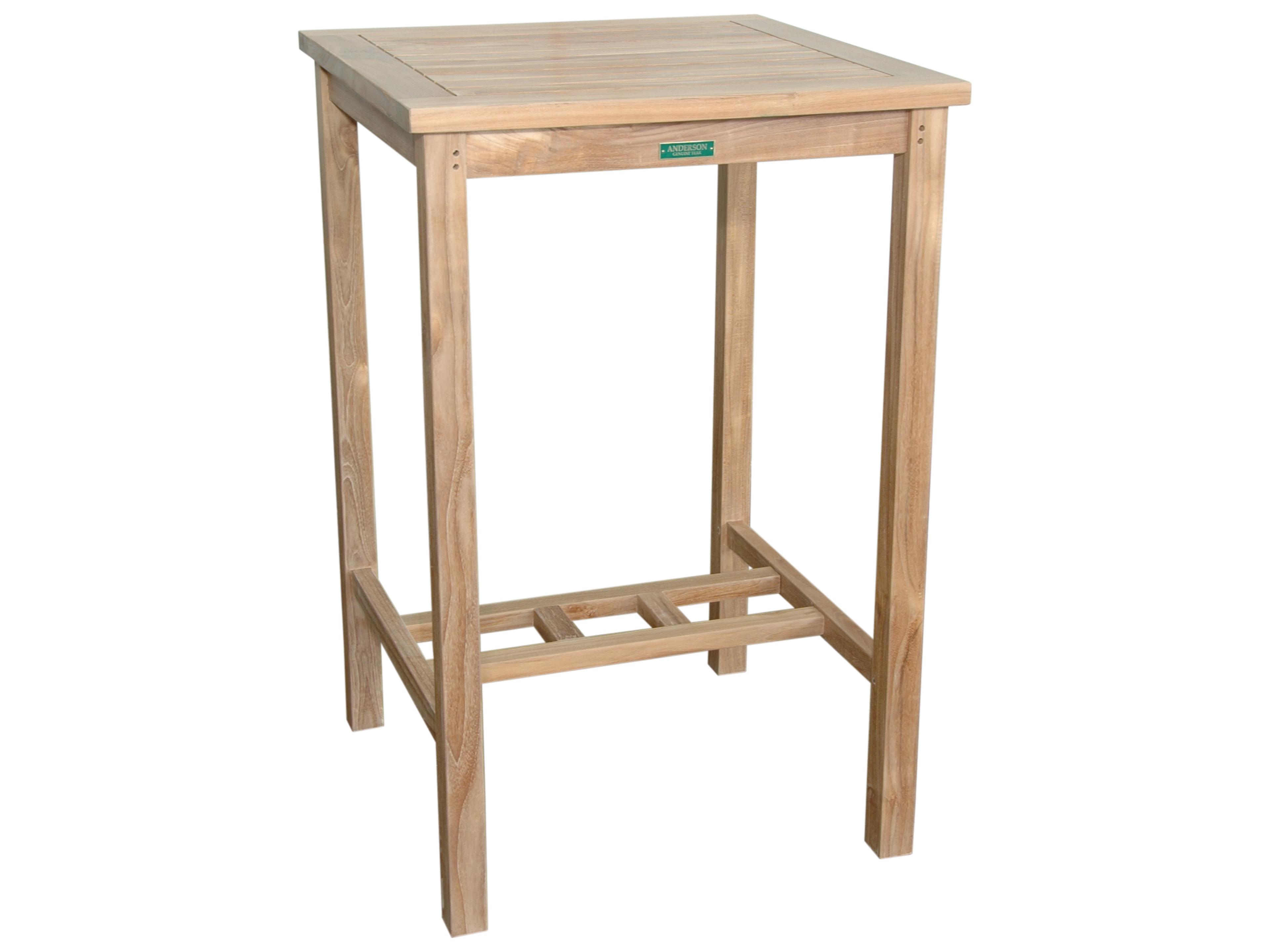 Anderson Teak Avalon Square Outdoor Bar Table