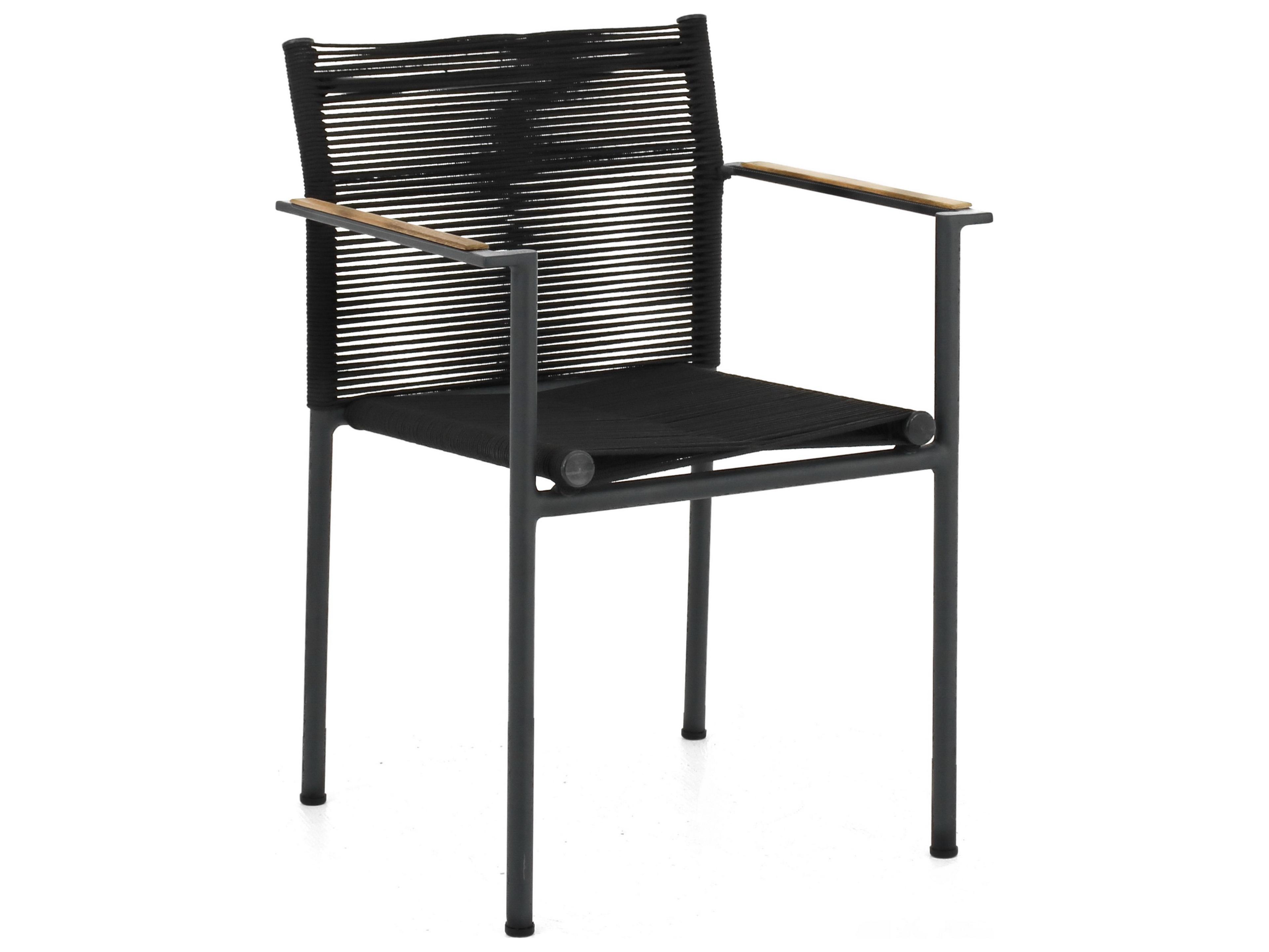 Alfresco Home Jakarta Wicker Black Outdoor Dining Chair