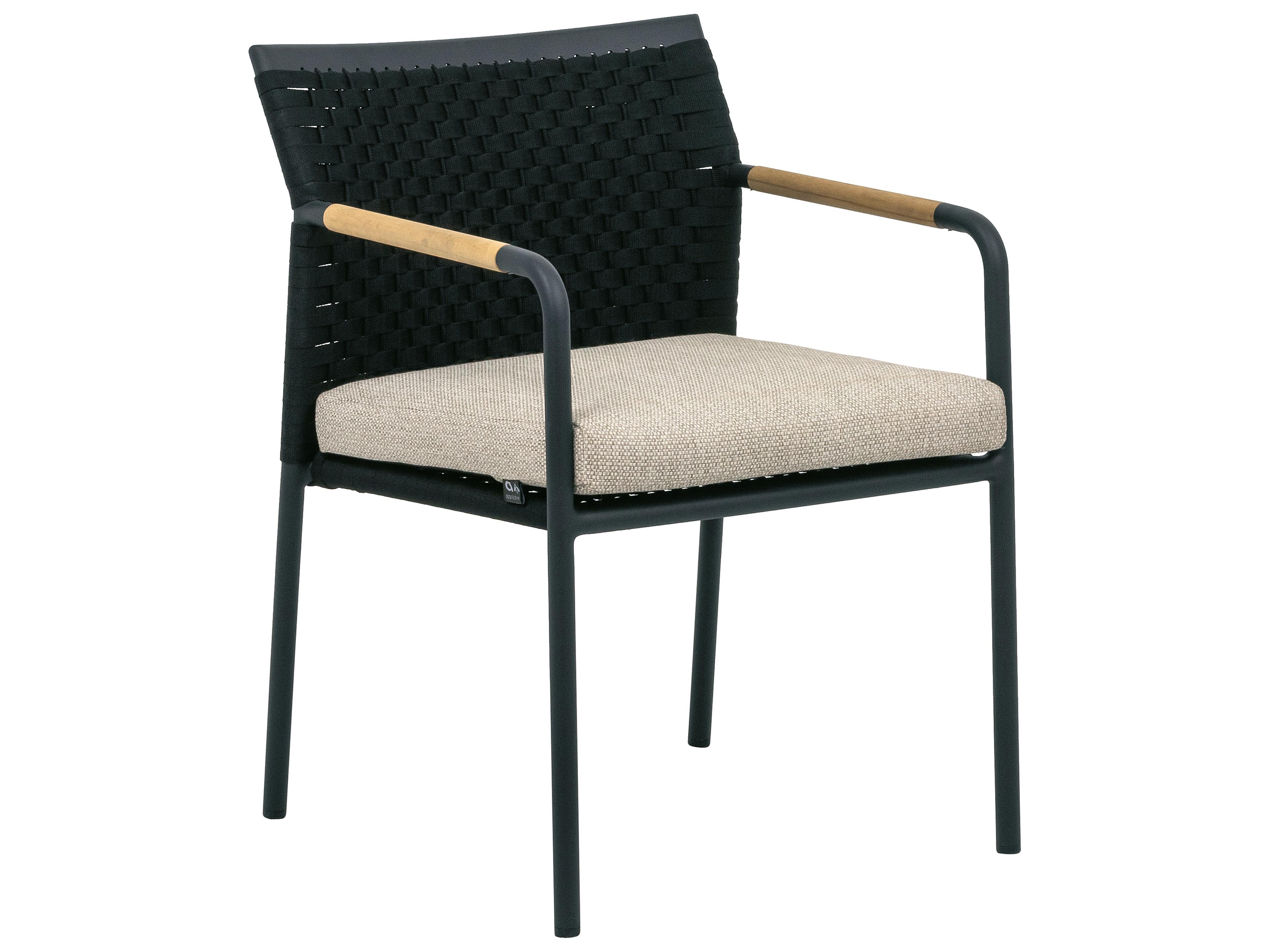 Alfresco Home Elle Black Aluminum Dinning Chair